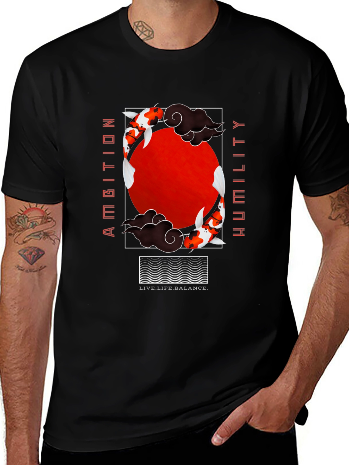 Variant 23 of Ambition Humility Koi Fish T-Shirt