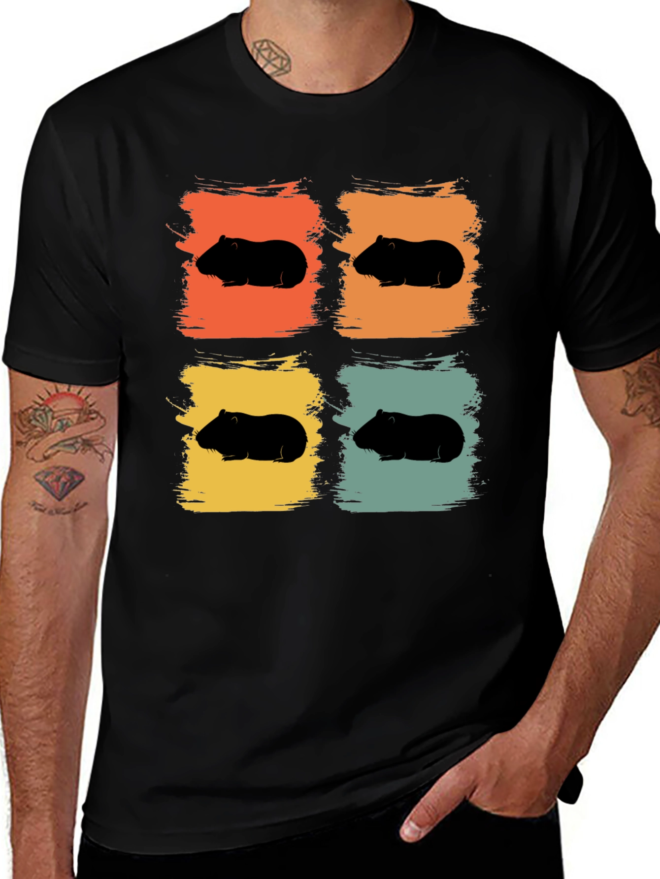 Variant 28 of Retro Guinea Pig Graphic Tee