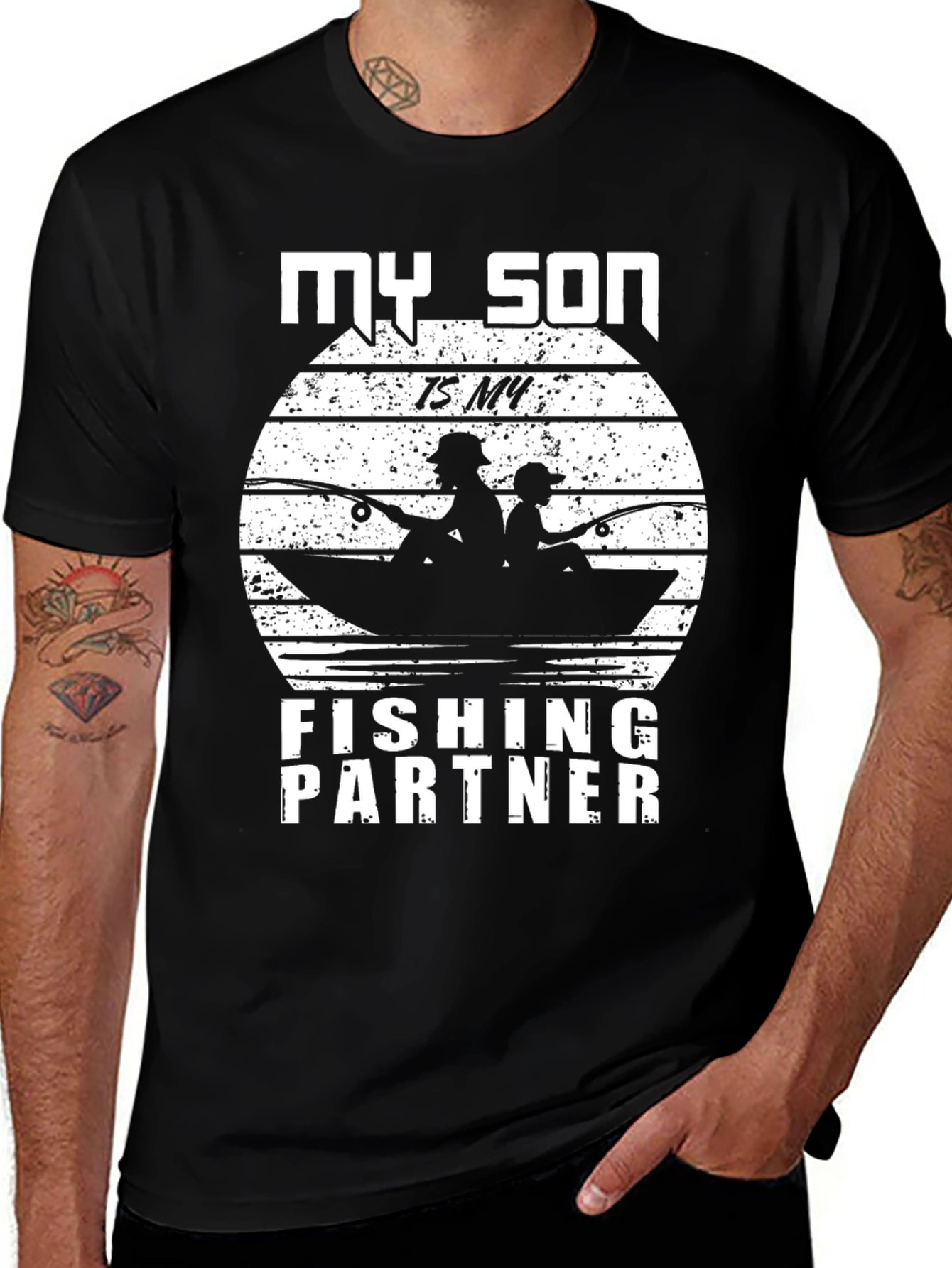 Variant 4 of My Son is My Fishing Partner T-Shirt