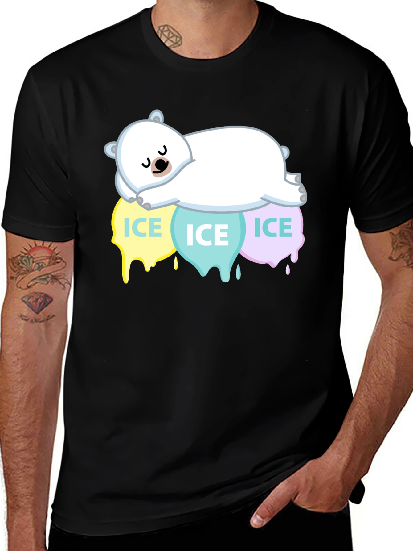 Variant 26 of Cute Ice Bear T-Shirt - Cartoon Graphic Tee