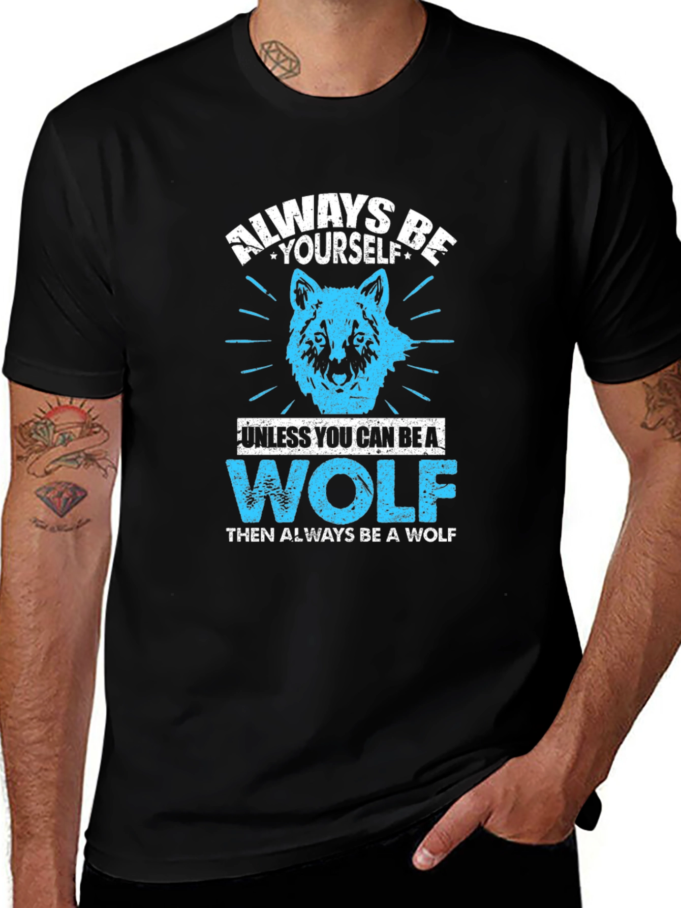 Variant 9 of Always Be Yourself Wolf Graphic T-Shirt