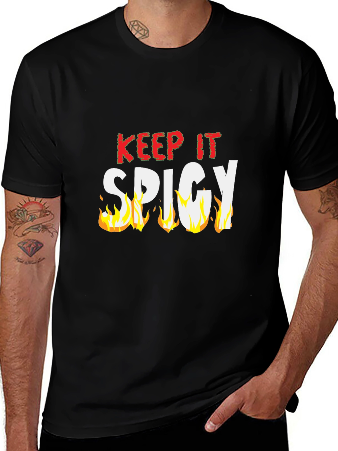 Variant 17 of Keep It Spicy Graphic Tee - Bold & Playful Design