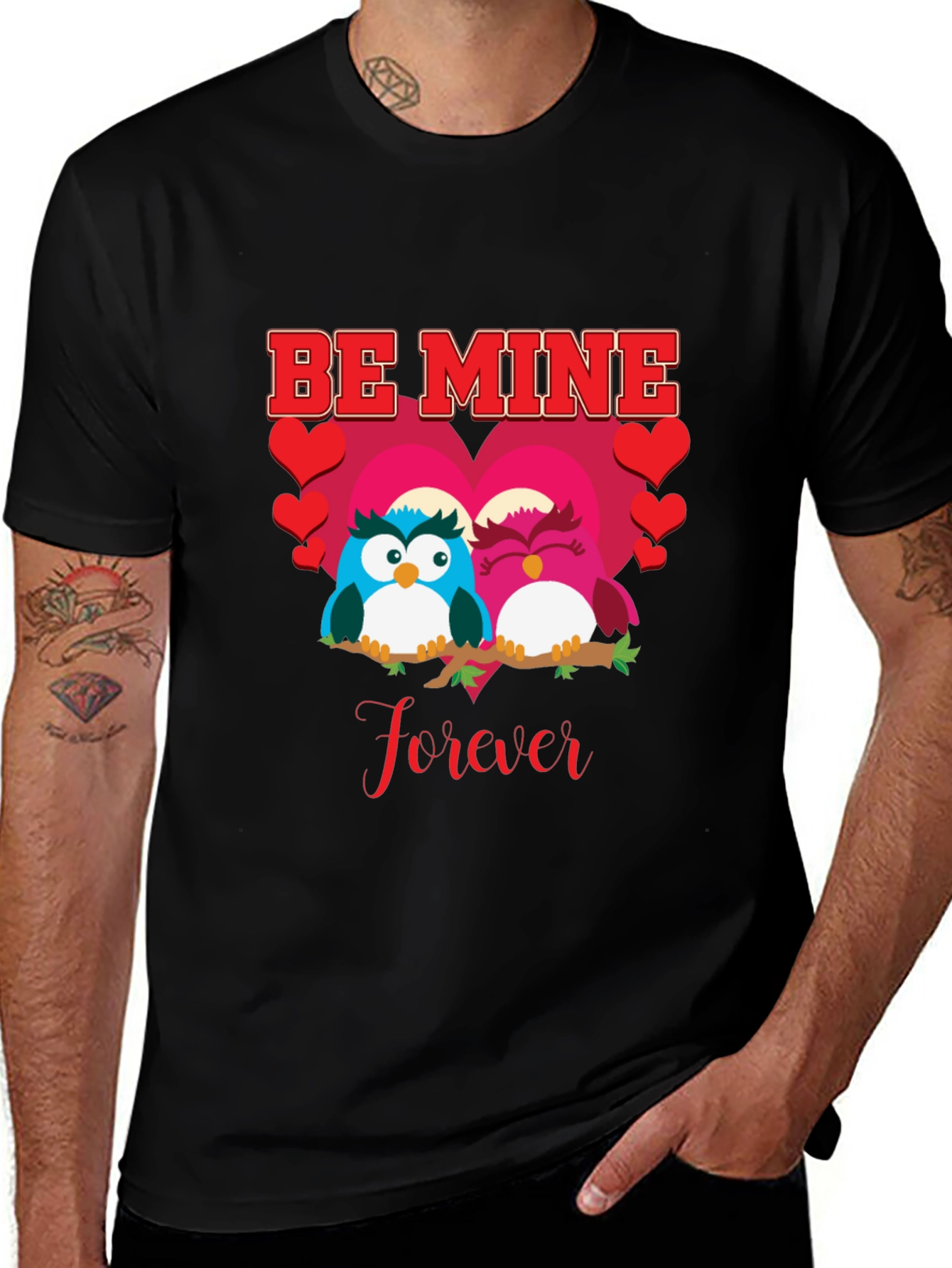 Be Mine Forever Owl Valentine's Day T-Shirt