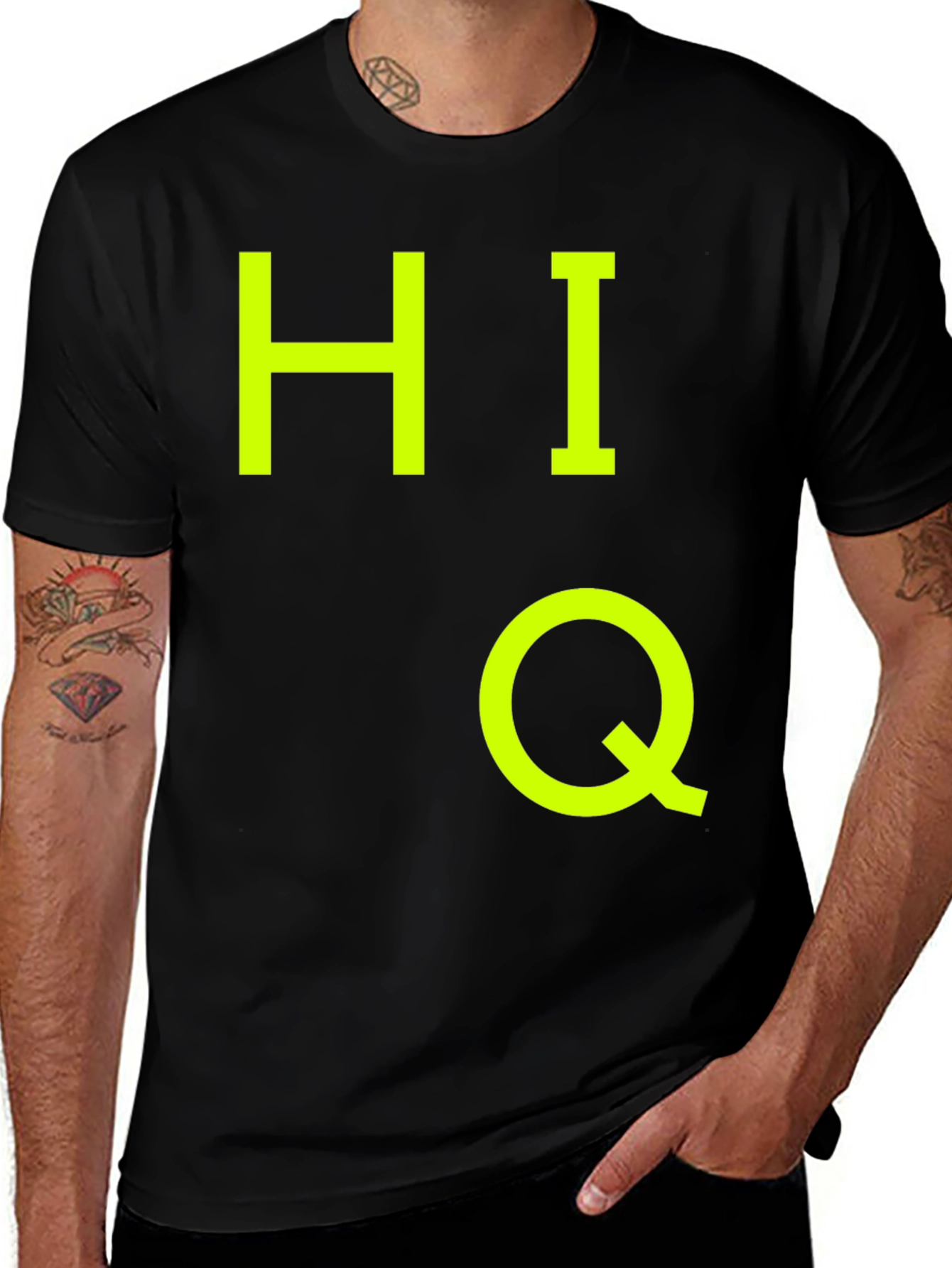 Variant 5 of HIQ Black T-Shirt - Unique Graphic Tee