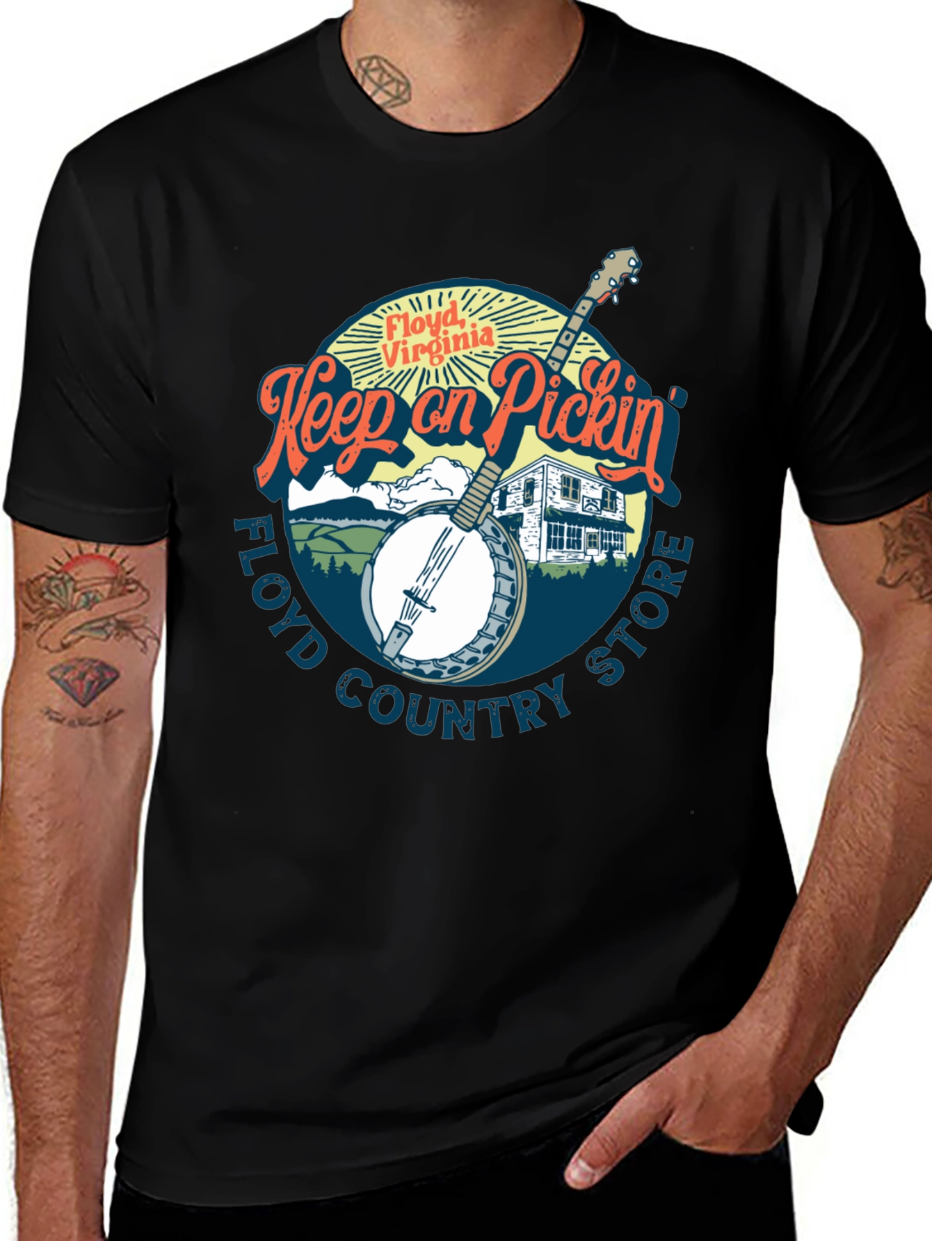 Floyd Virginia Keep On Pickin' Banjo T-Shirt