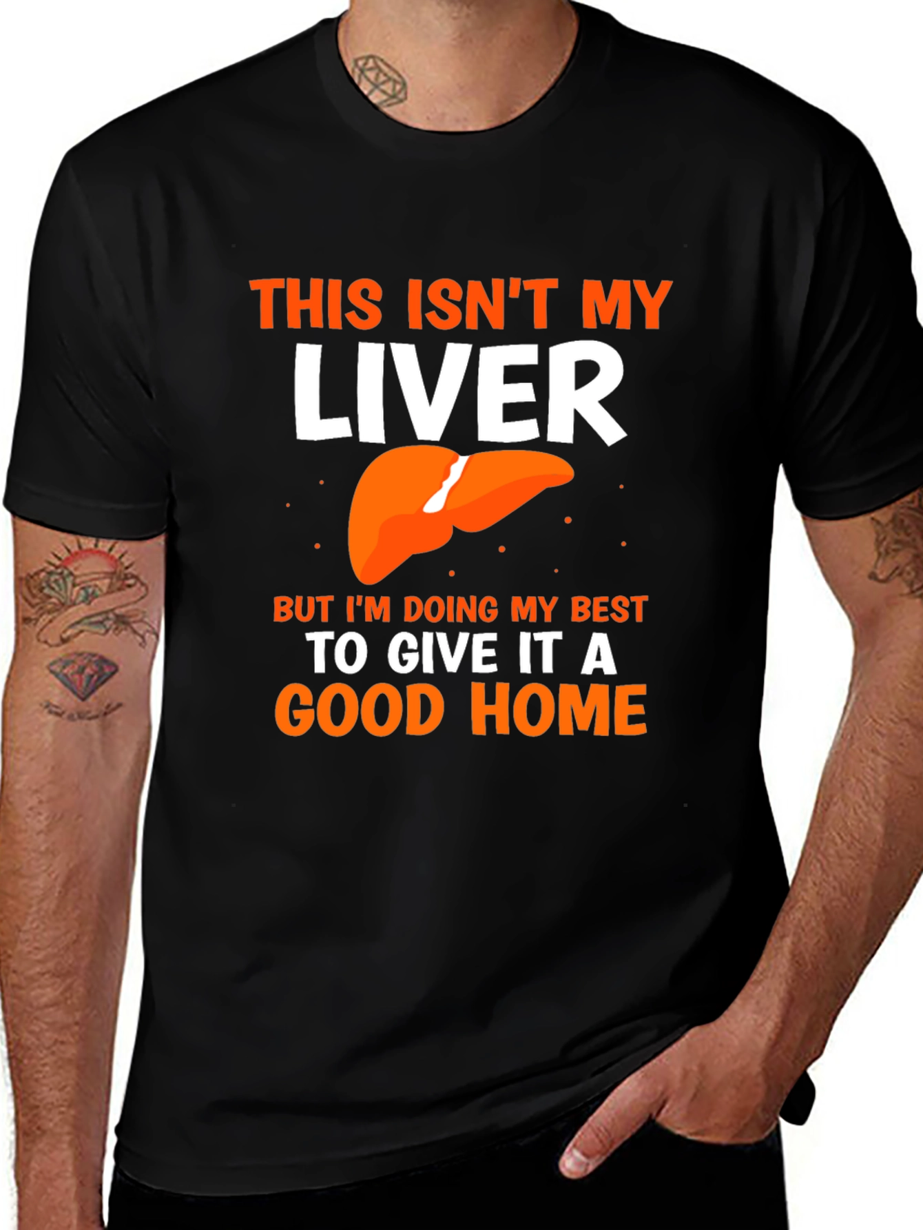 Variant 18 of Funny Liver T-Shirt - Good Home Liver Tee
