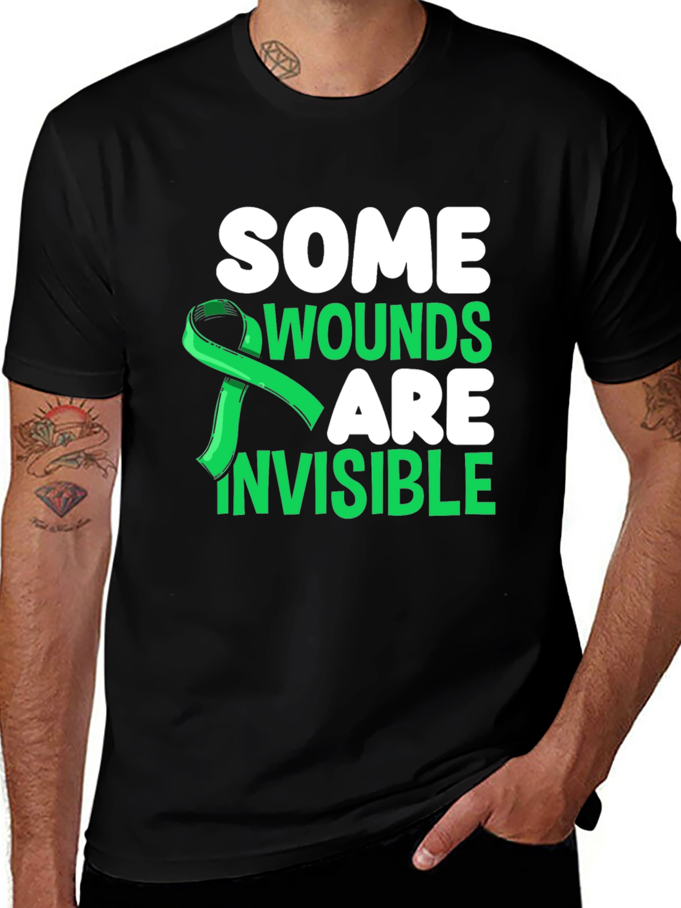 Variant 11 of Invisible Wounds Awareness T-Shirt