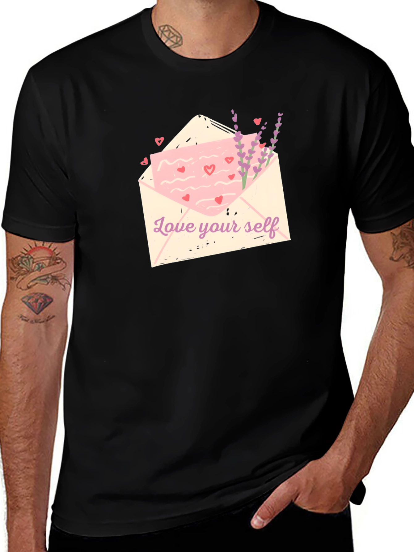 Love Yourself Graphic Tee - Black Cotton