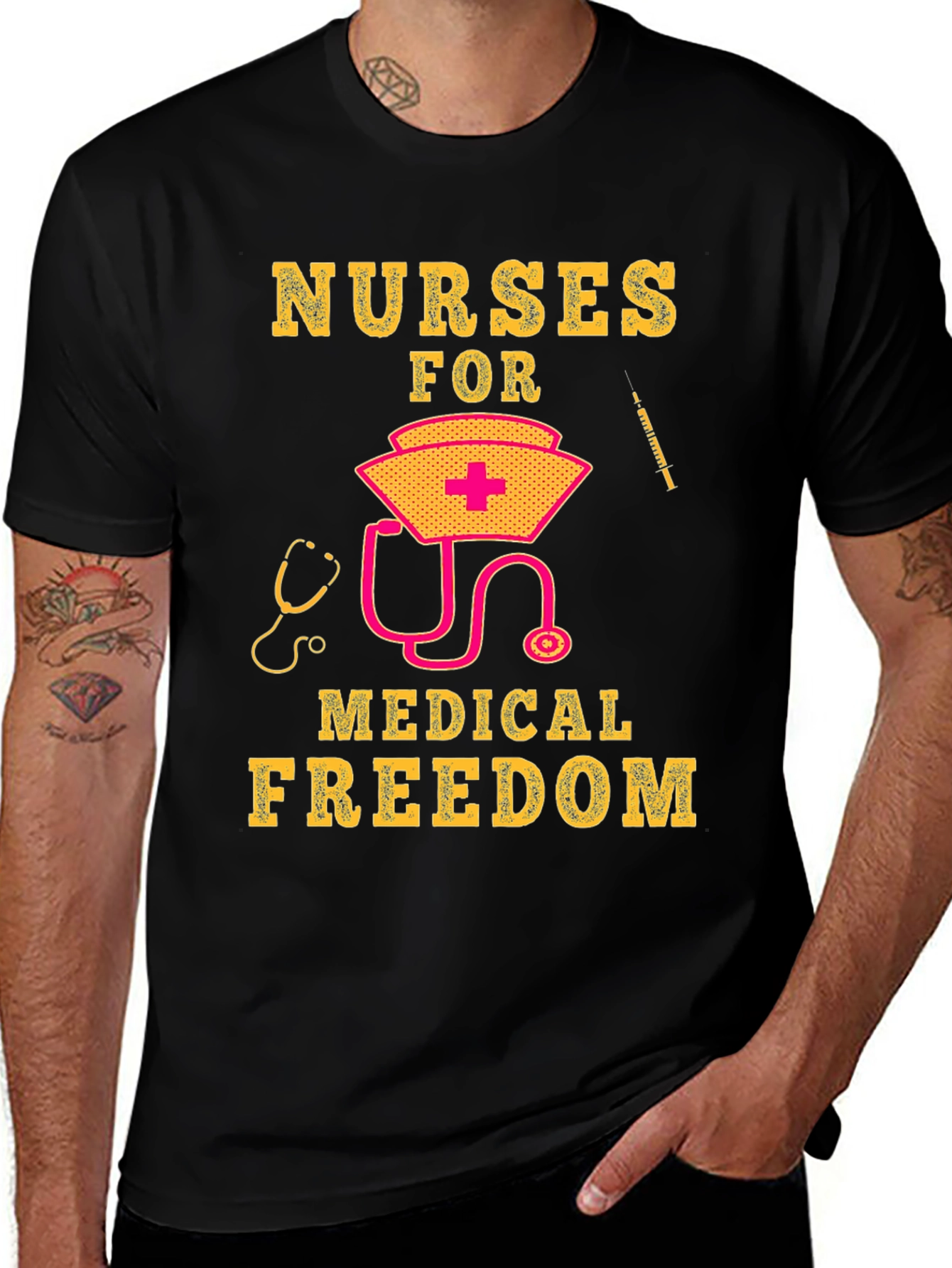 Variant 21 of Nurses for Medical Freedom T-Shirt