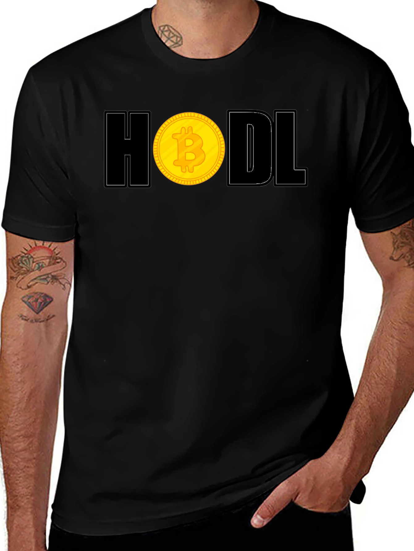 HODL Bitcoin Crypto T-Shirt - Black