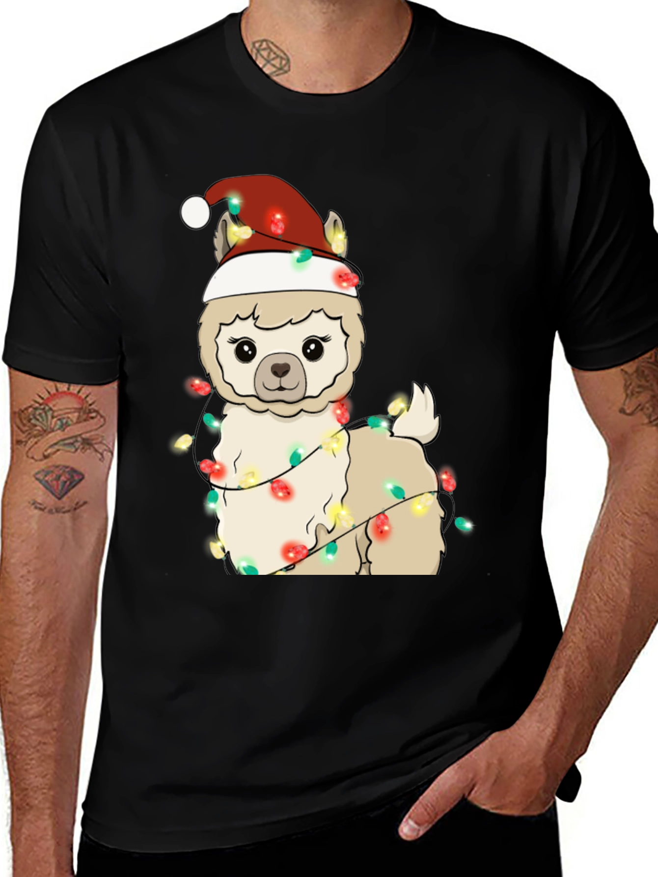 Festive Llama Holiday T-Shirt