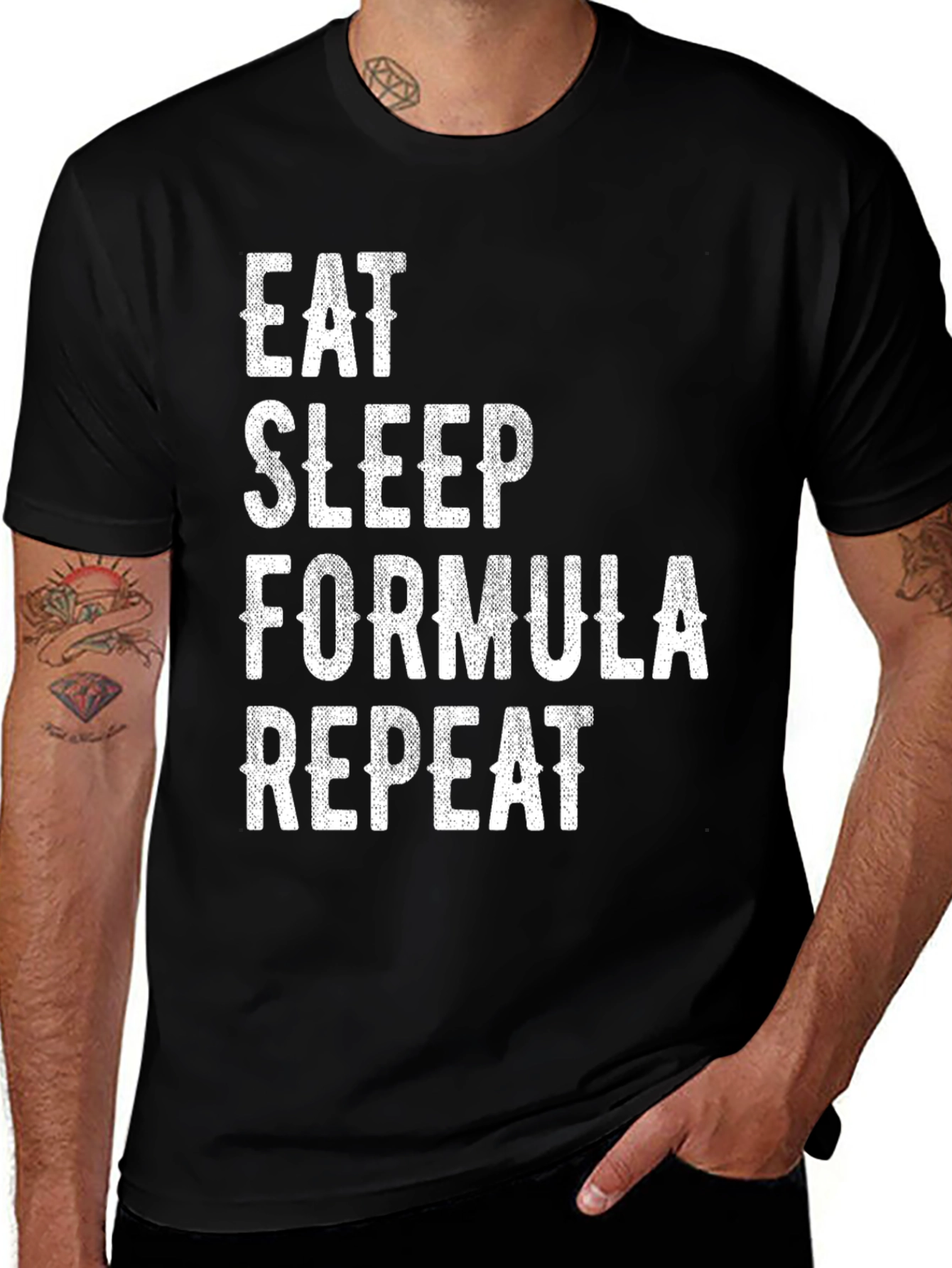 Eat Sleep Formula Repeat Graphic Tee