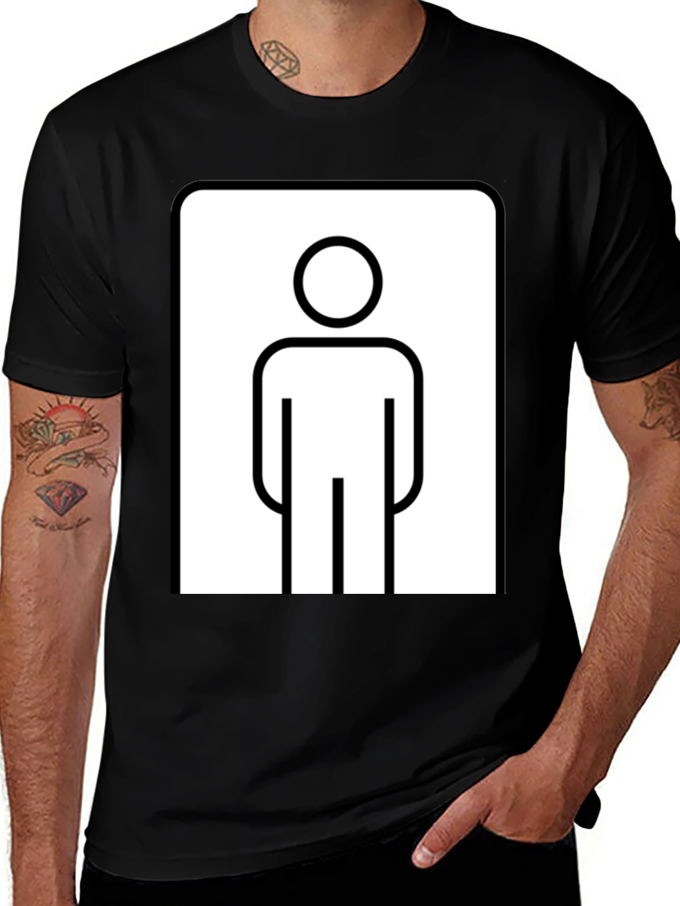 Variant 10 of Men's Restroom Symbol Graphic T-Shirt