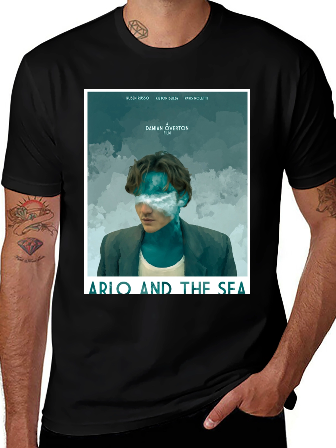 Variant 18 of Arlo and the Sea Black T-Shirt