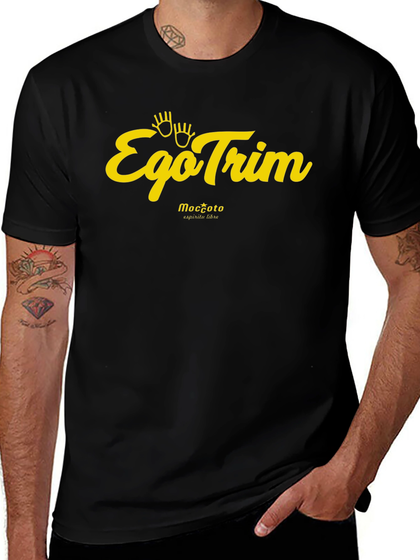 Variant 7 of EgoTrim Graphic Tee - Black Cotton Blend