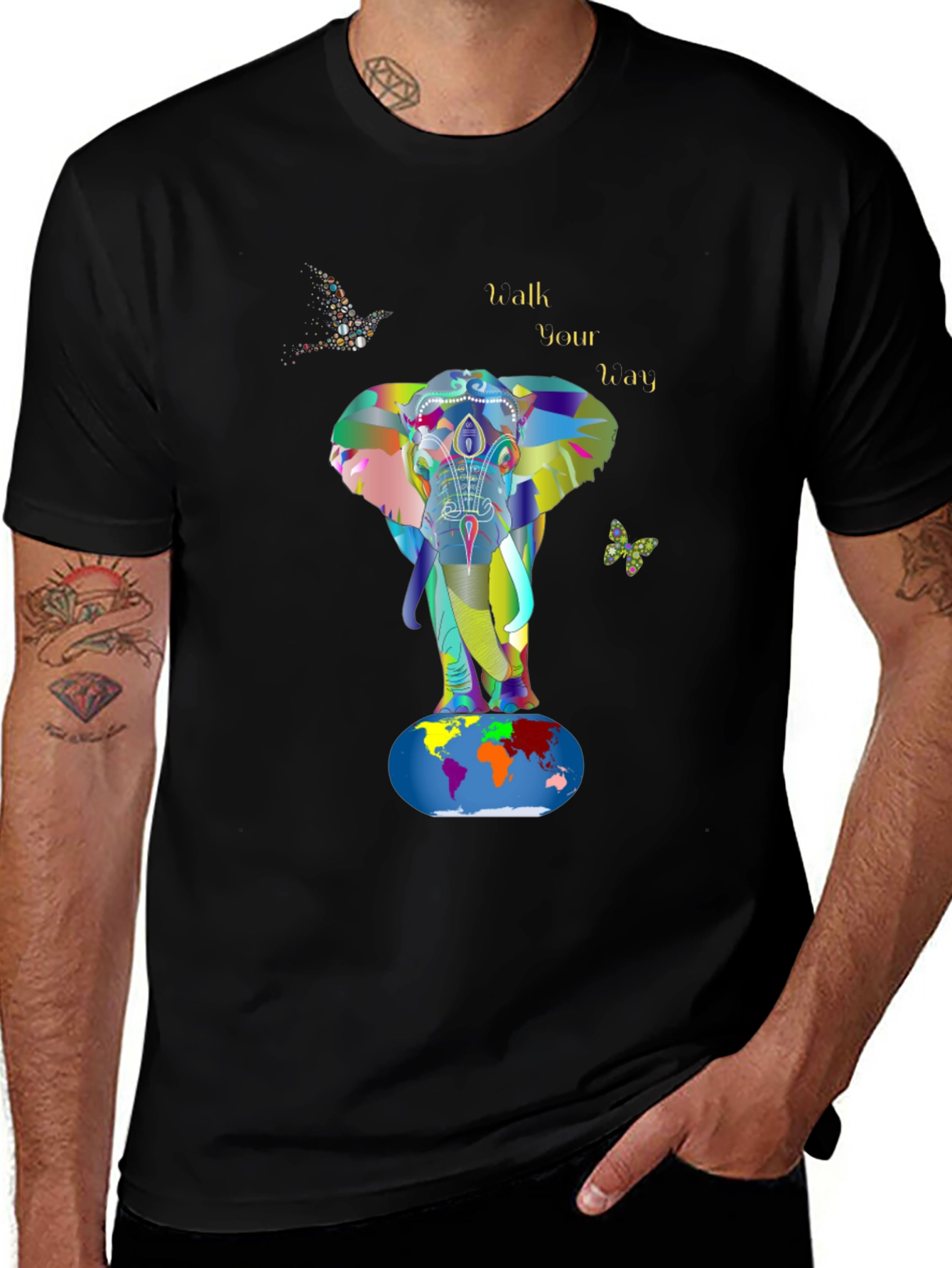 Variant 22 of Elephant World Graphic Tee - Walk Your Way