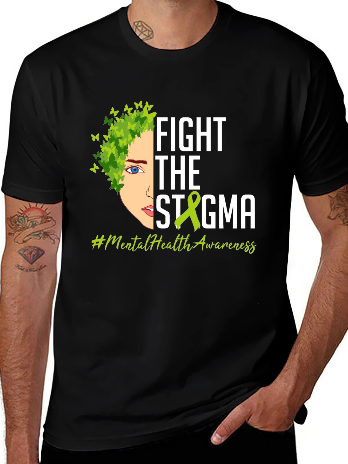 Variant 11 of Fight the Stigma Mental Health Awareness T-Shirt
