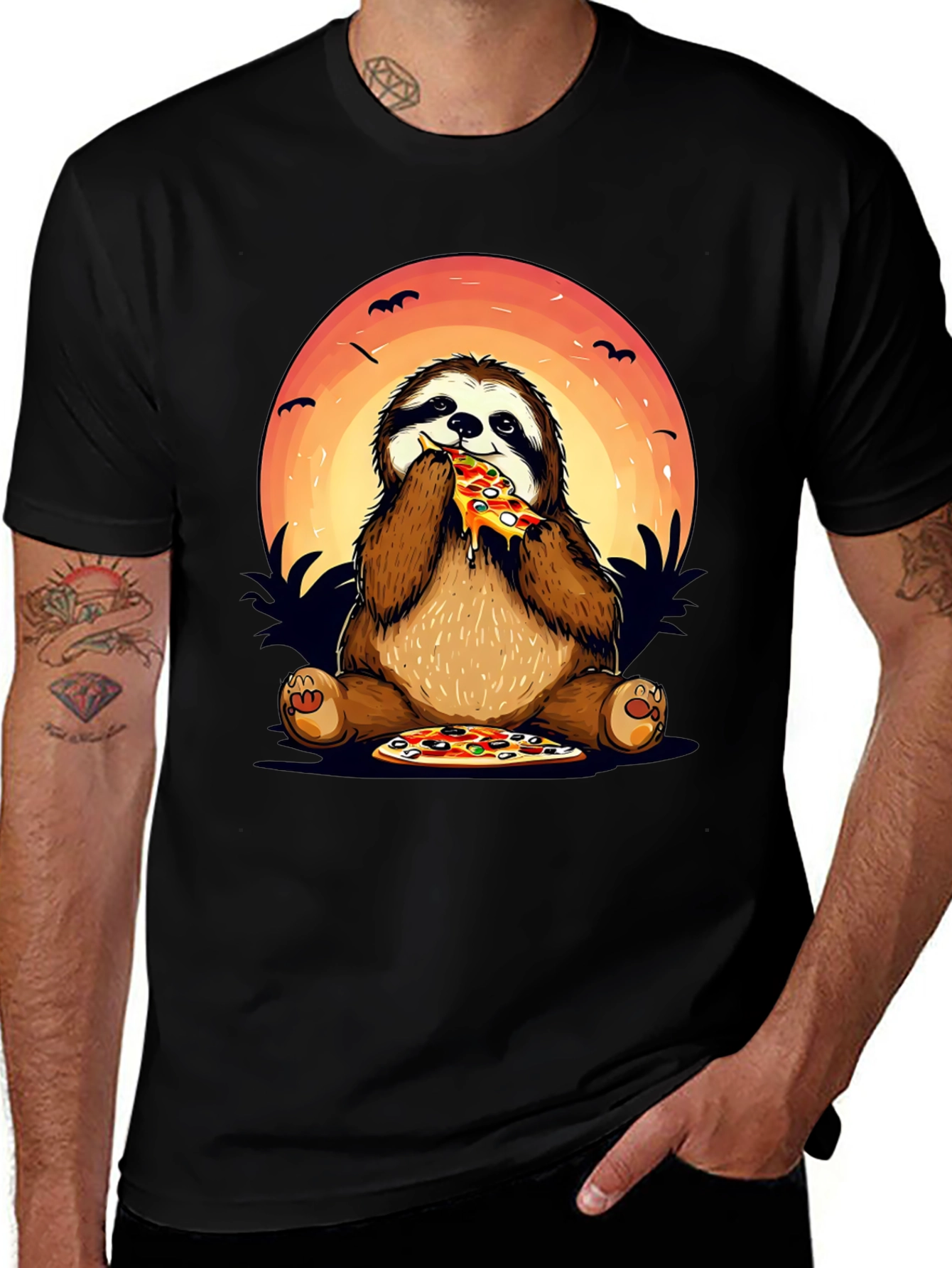 Variant 26 of Sloth Pizza Lover Graphic T-Shirt