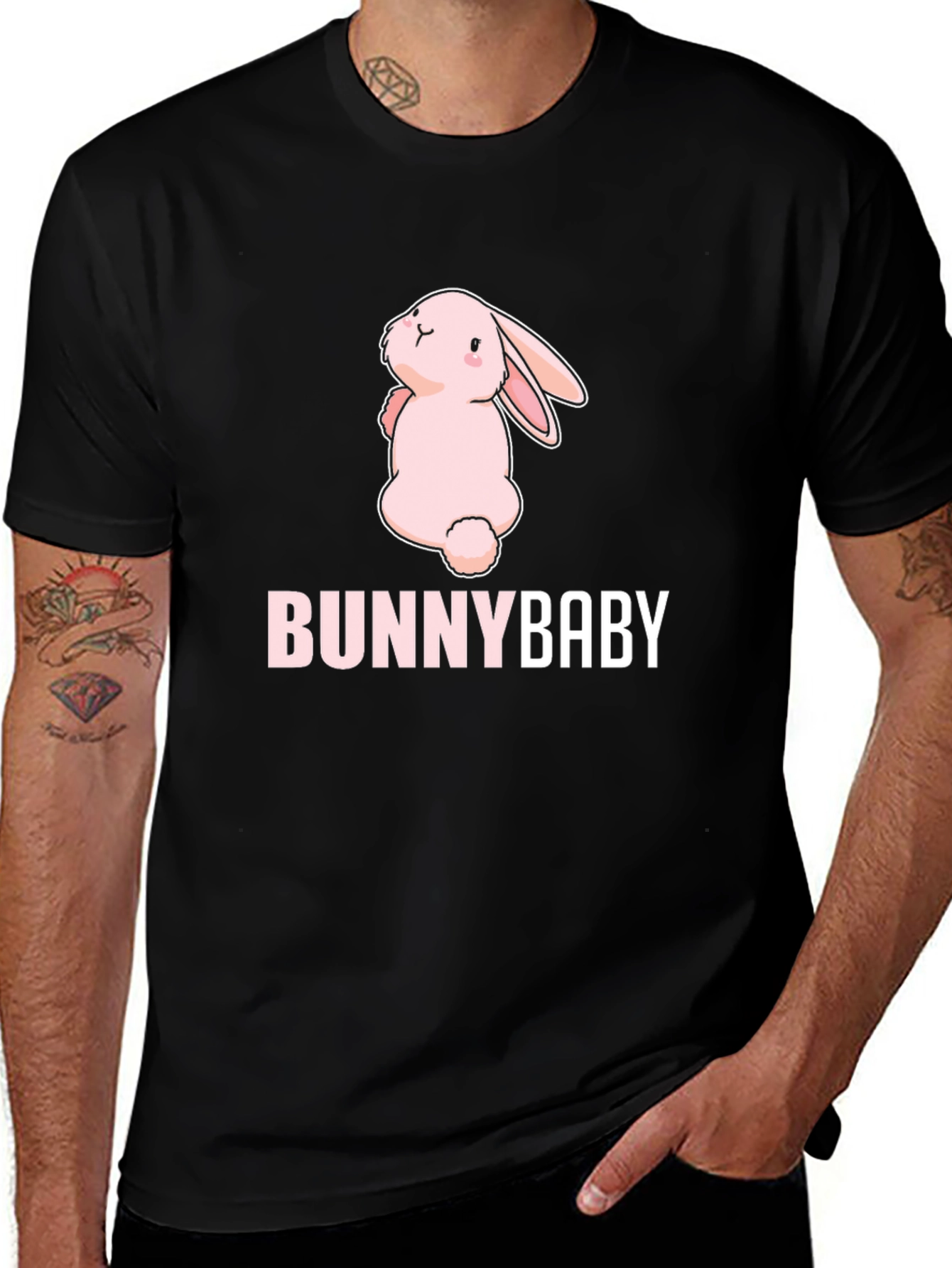 Variant 5 of Bunny Baby Black T-Shirt