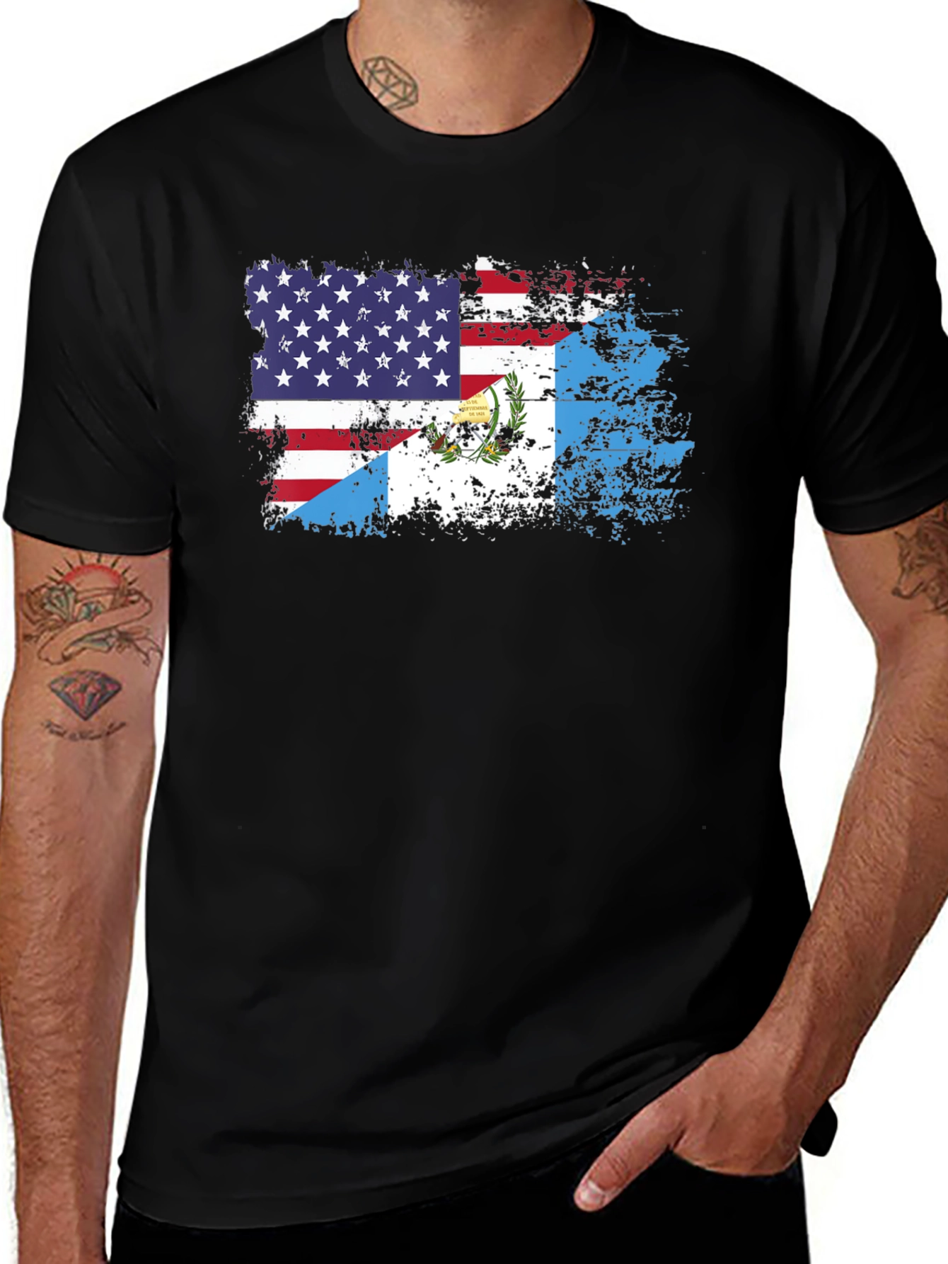 USA Guatemala Flag T-Shirt