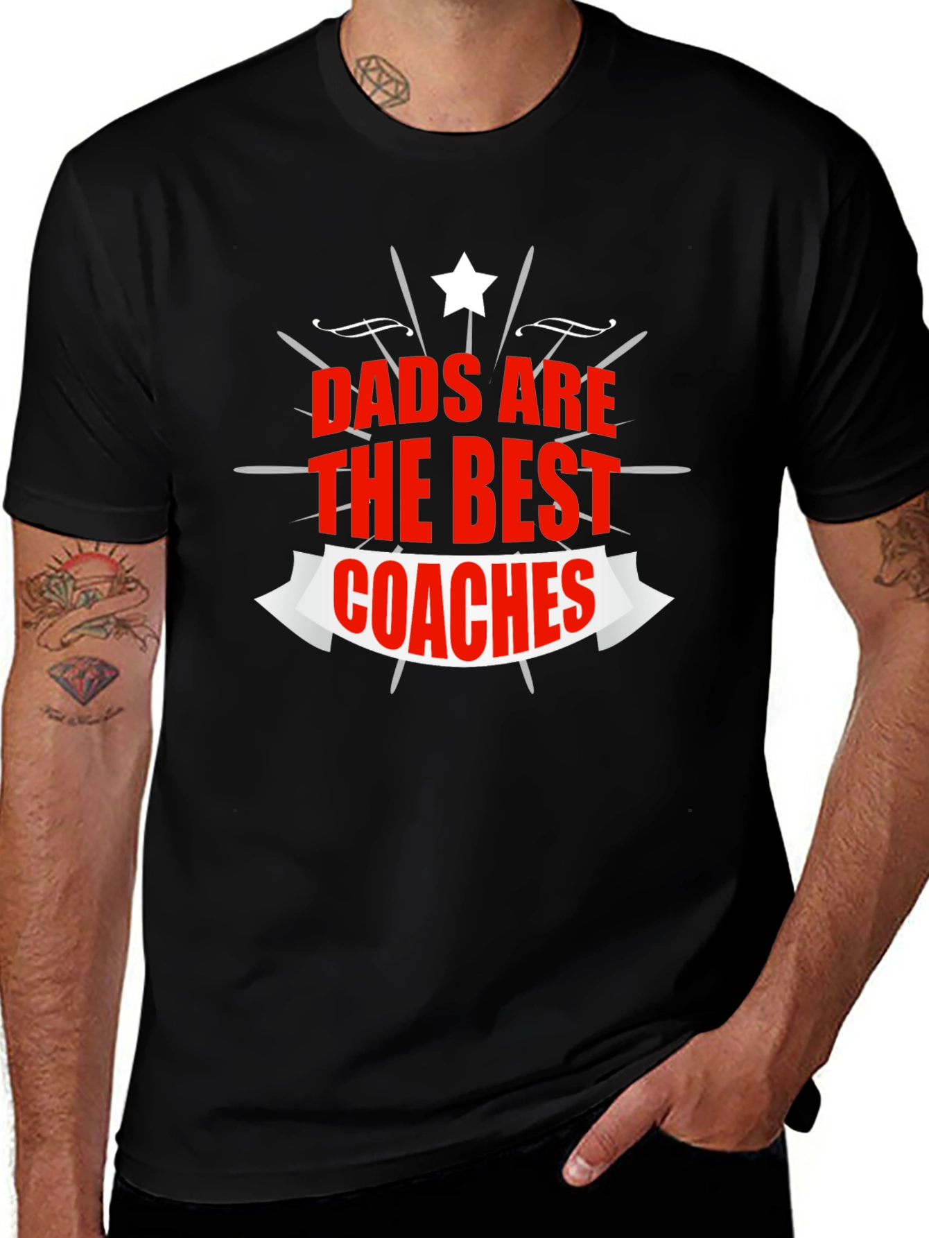 Dads Are The Best Coaches Graphic T-Shirt