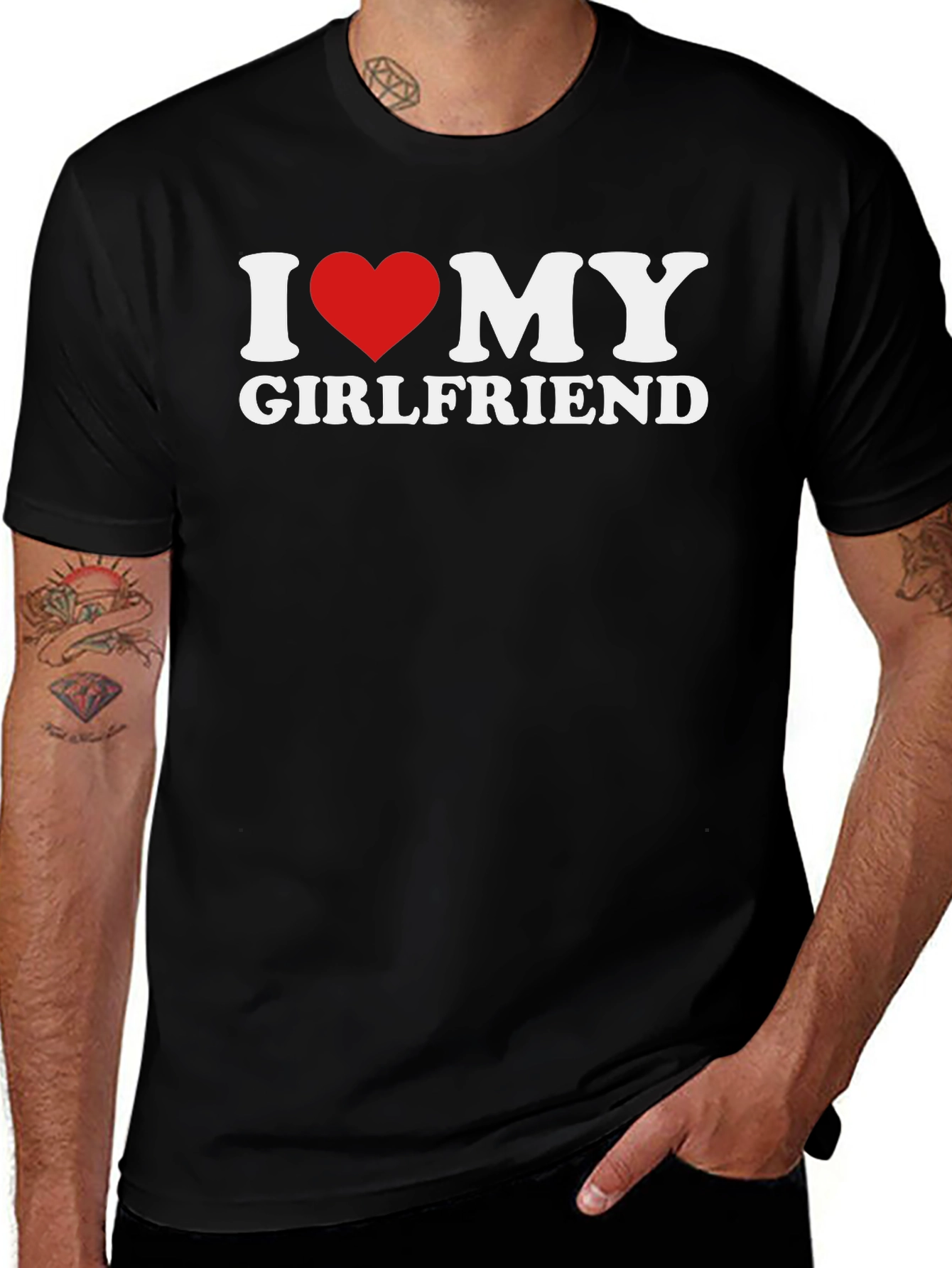 I Love My Girlfriend T-Shirt - Affectionate Statement Tee
