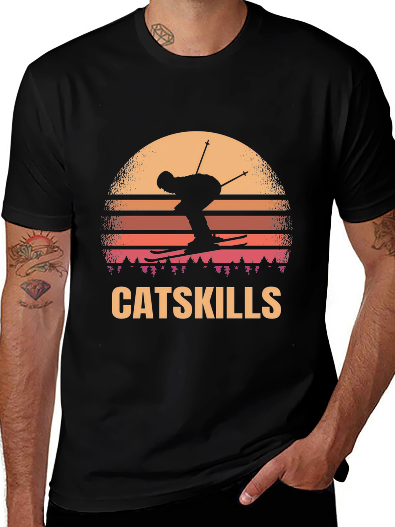 Variant 29 of Retro Catskills Ski T-Shirt