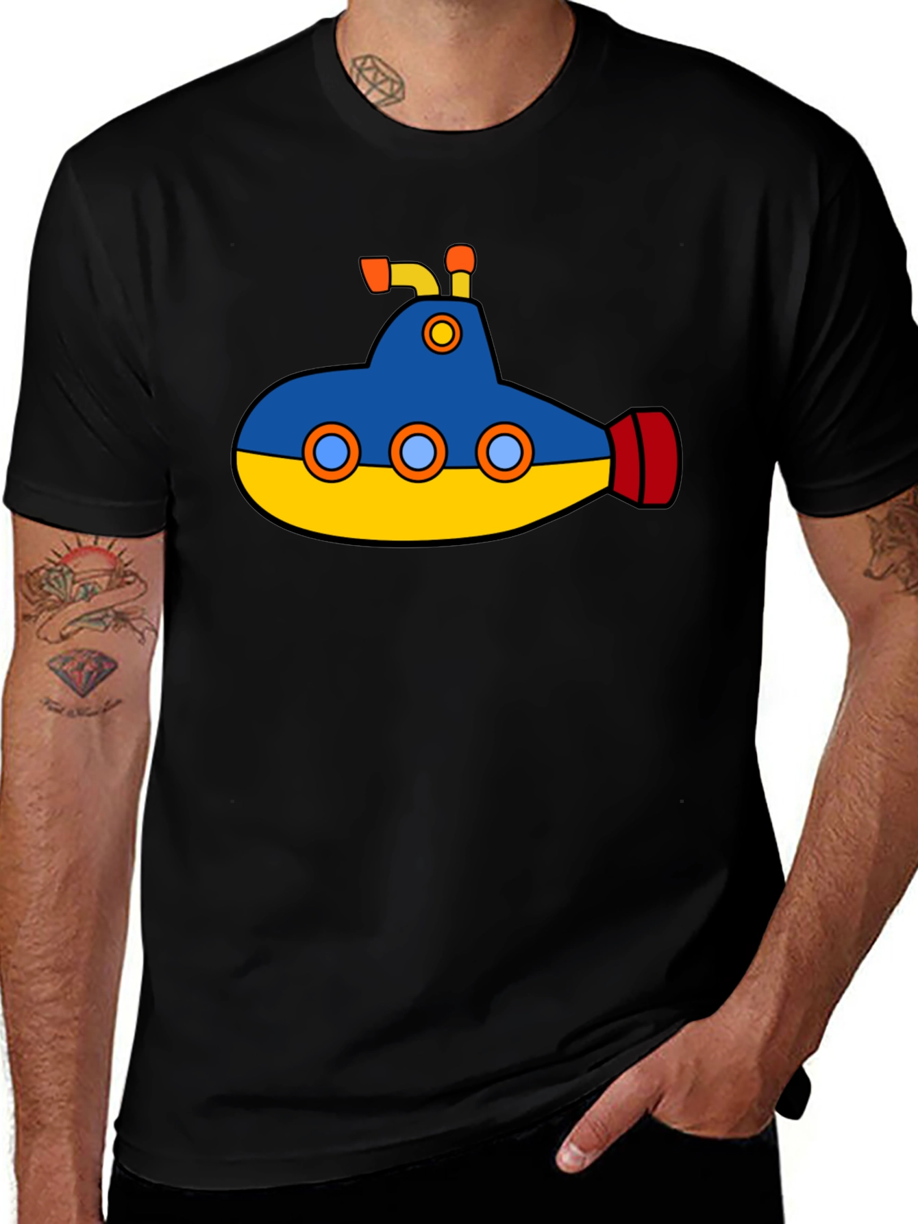 Variant 25 of Cartoon Submarine Graphic T-Shirt