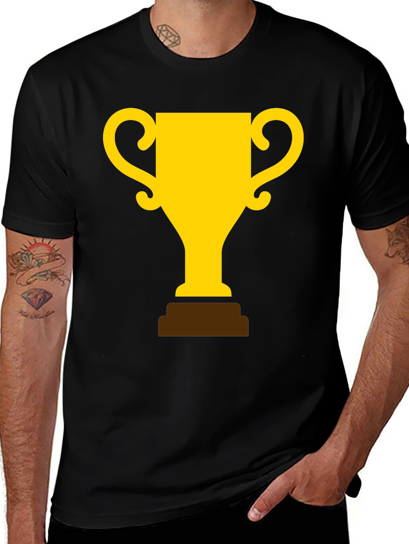 Variant 22 of Black Trophy Graphic T-Shirt - Champion Style