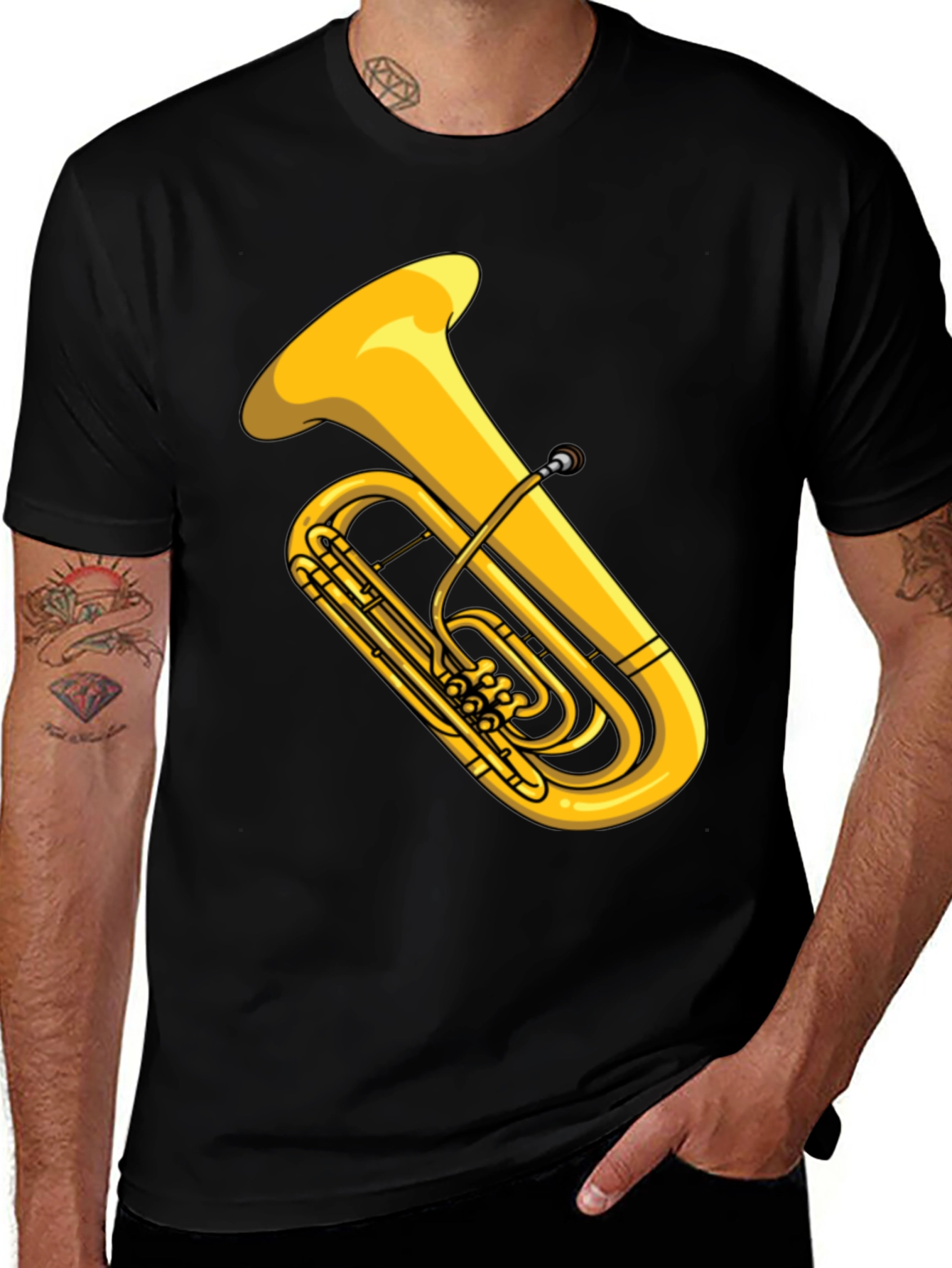 Variant 9 of Tuba Graphic Tee - Musical Instrument Shirt