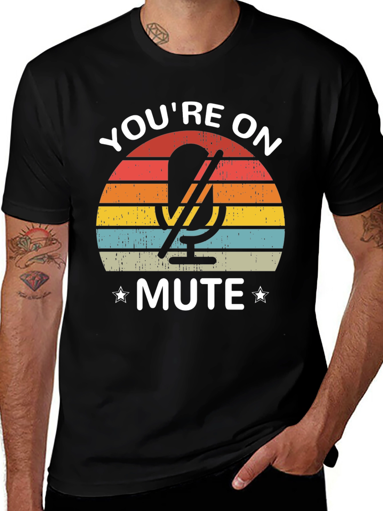 You're On Mute T-Shirt - Funny Retro Microphone Graphic Tee