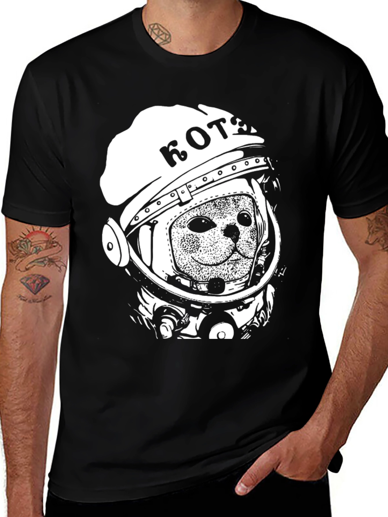 Variant 9 of Cat Astronaut T-Shirt - Space Kitten Tee