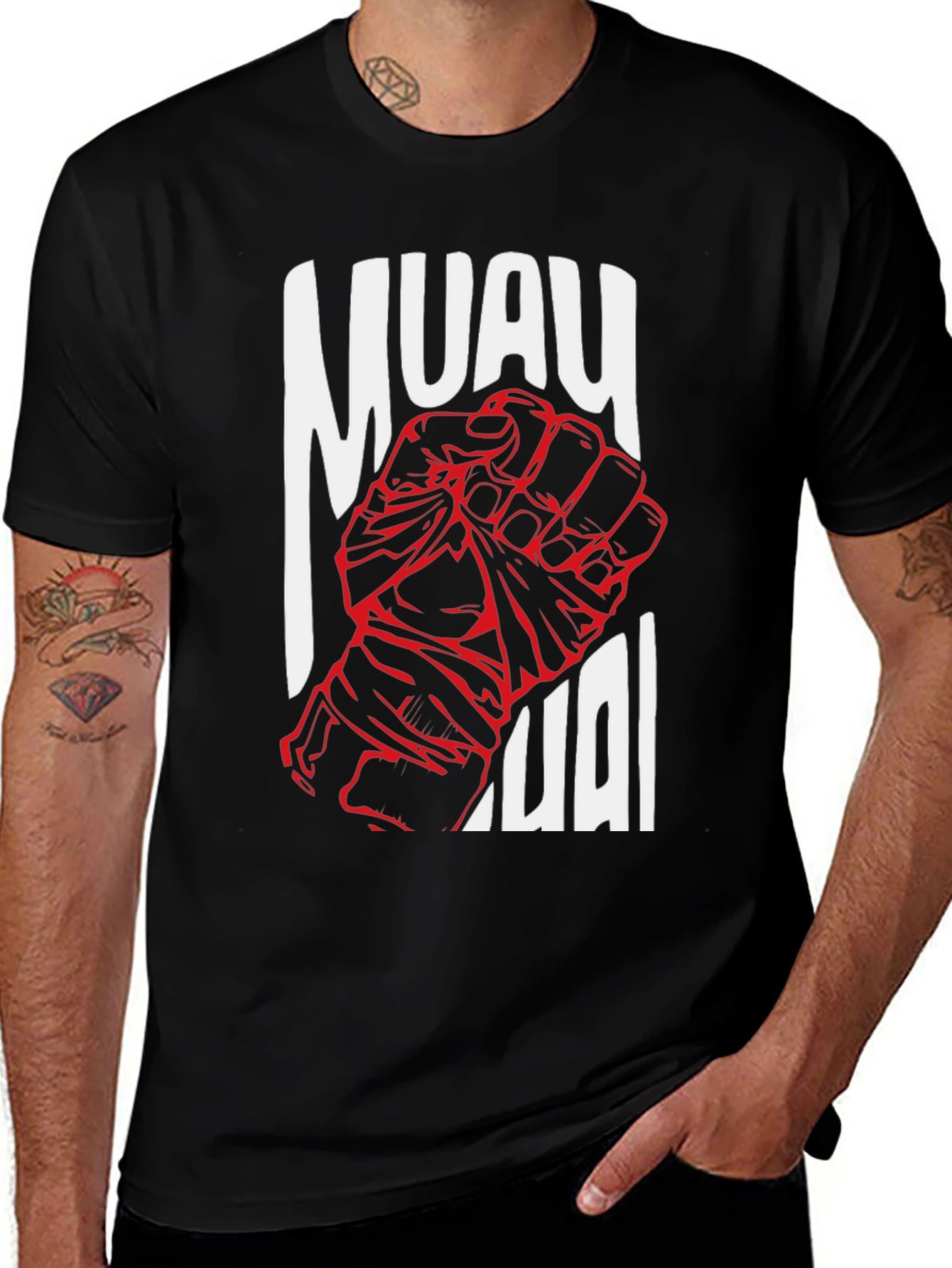 Variant 24 of Muay Thai Fist Graphic T-Shirt