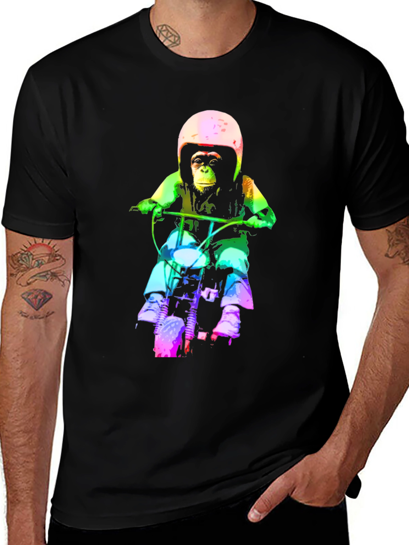 Variant 5 of Monkey Biker T-Shirt - Unique Graphic Tee