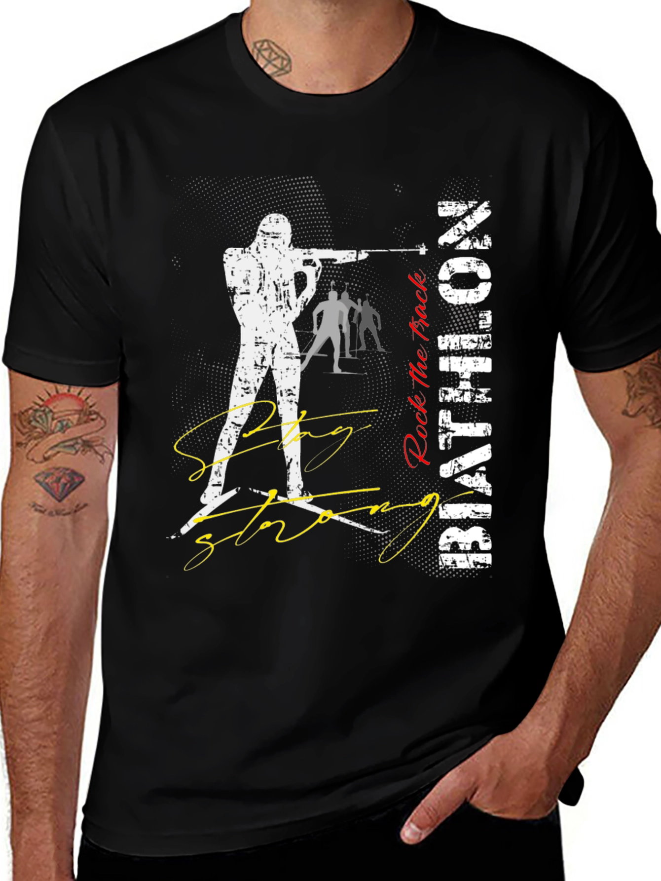 Variant 5 of Biathlon Strong Graphic Tee - Rock the Track!