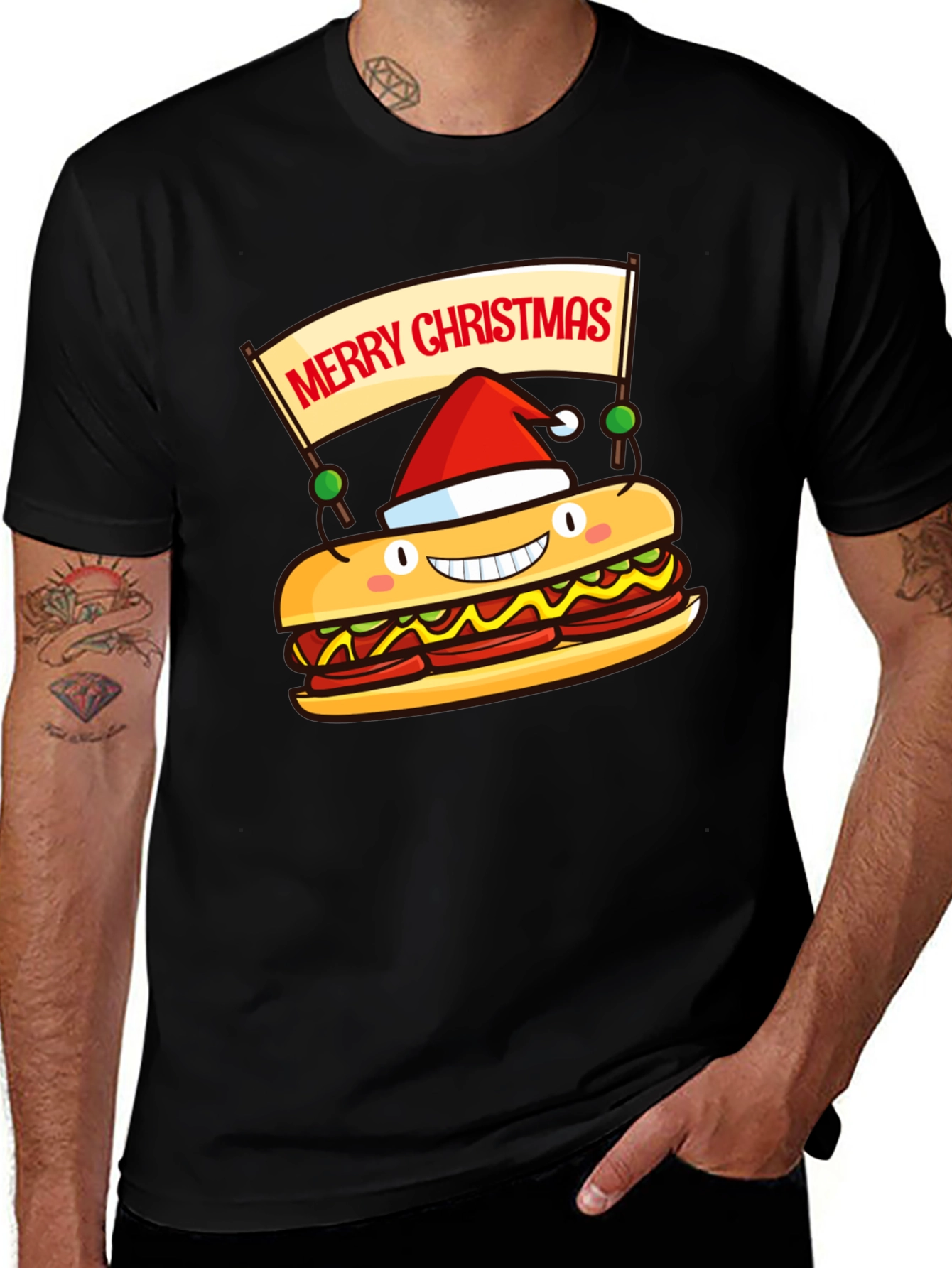 Variant 12 of Merry Christmas Sandwich Graphic Tee