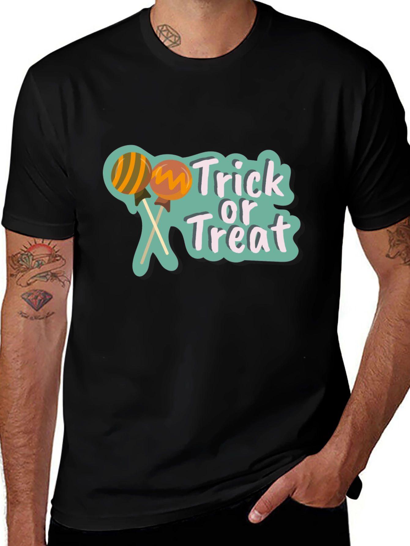 Trick or Treat Lollipop Graphic Tee