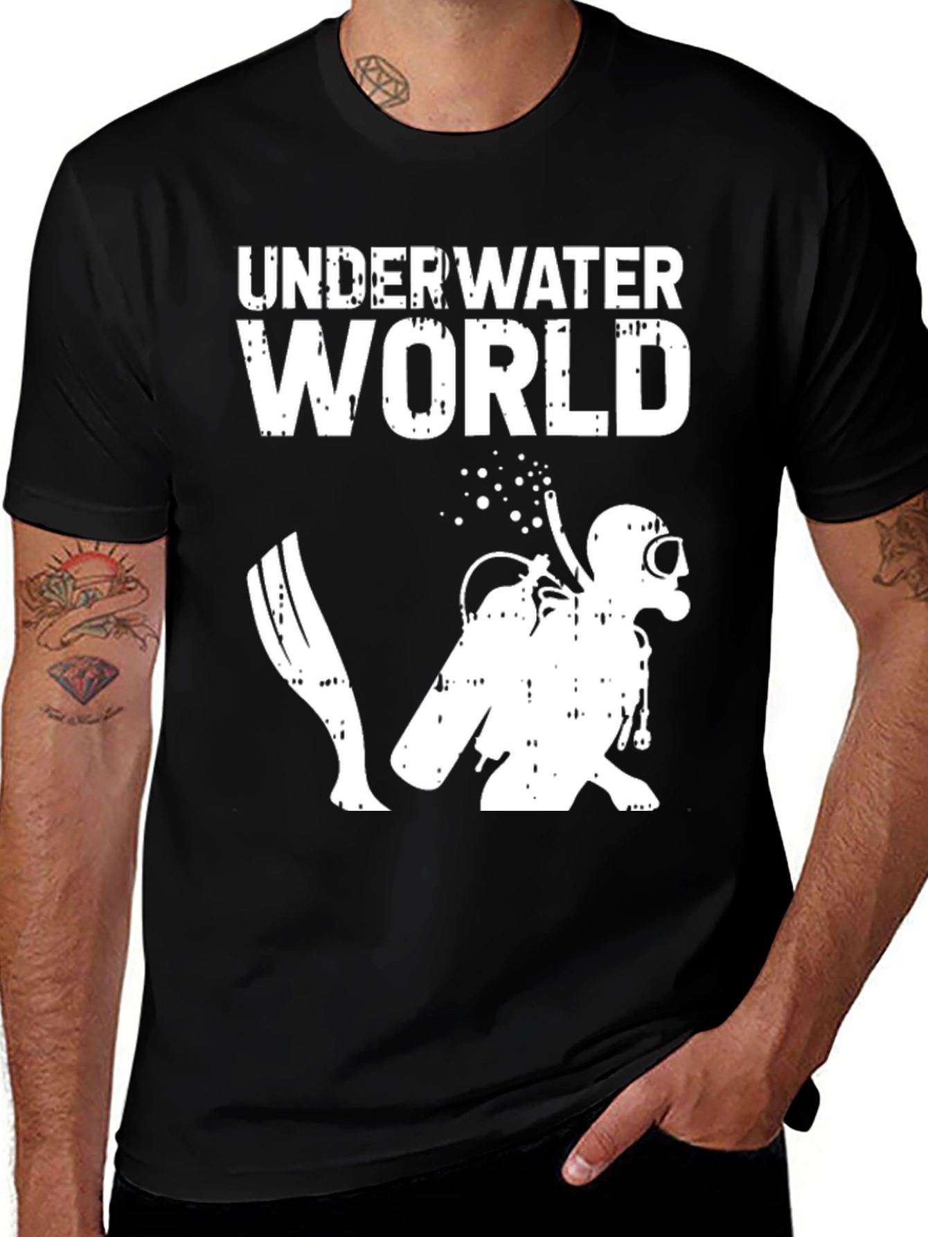 Variant 20 of Underwater World Diver Graphic T-Shirt
