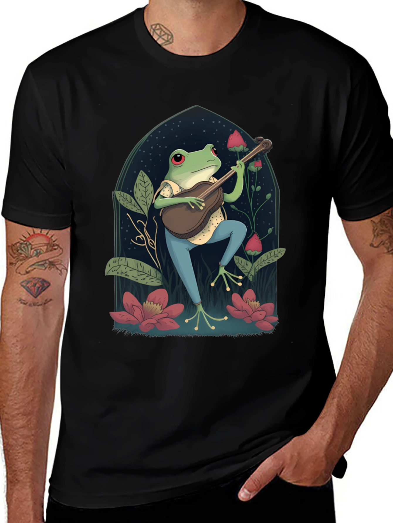 Variant 13 of Frog Guitarist Graphic T-Shirt