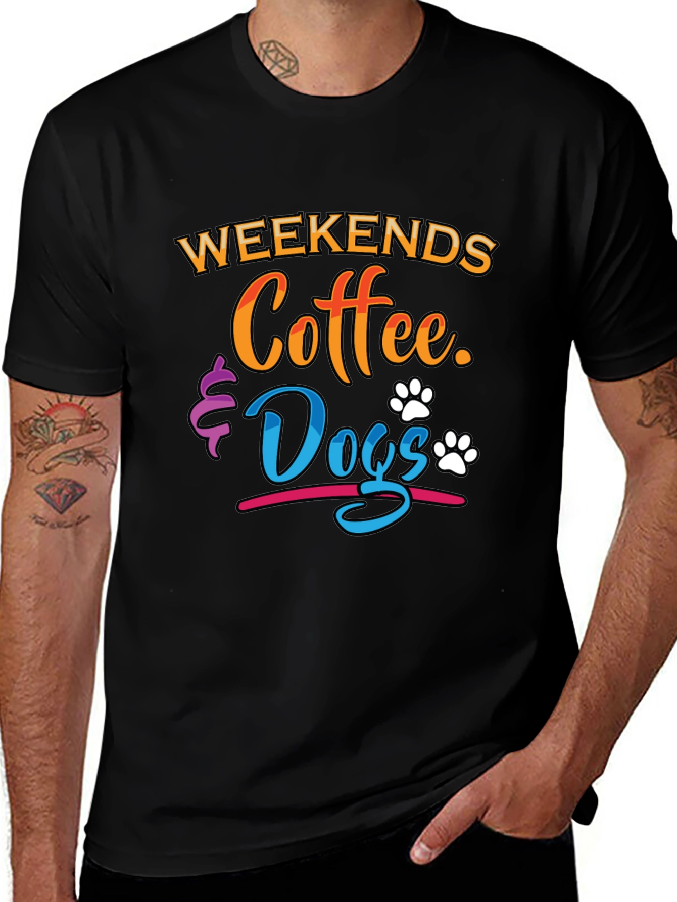 Variant 21 of Weekends Coffee & Dogs Graphic Tee