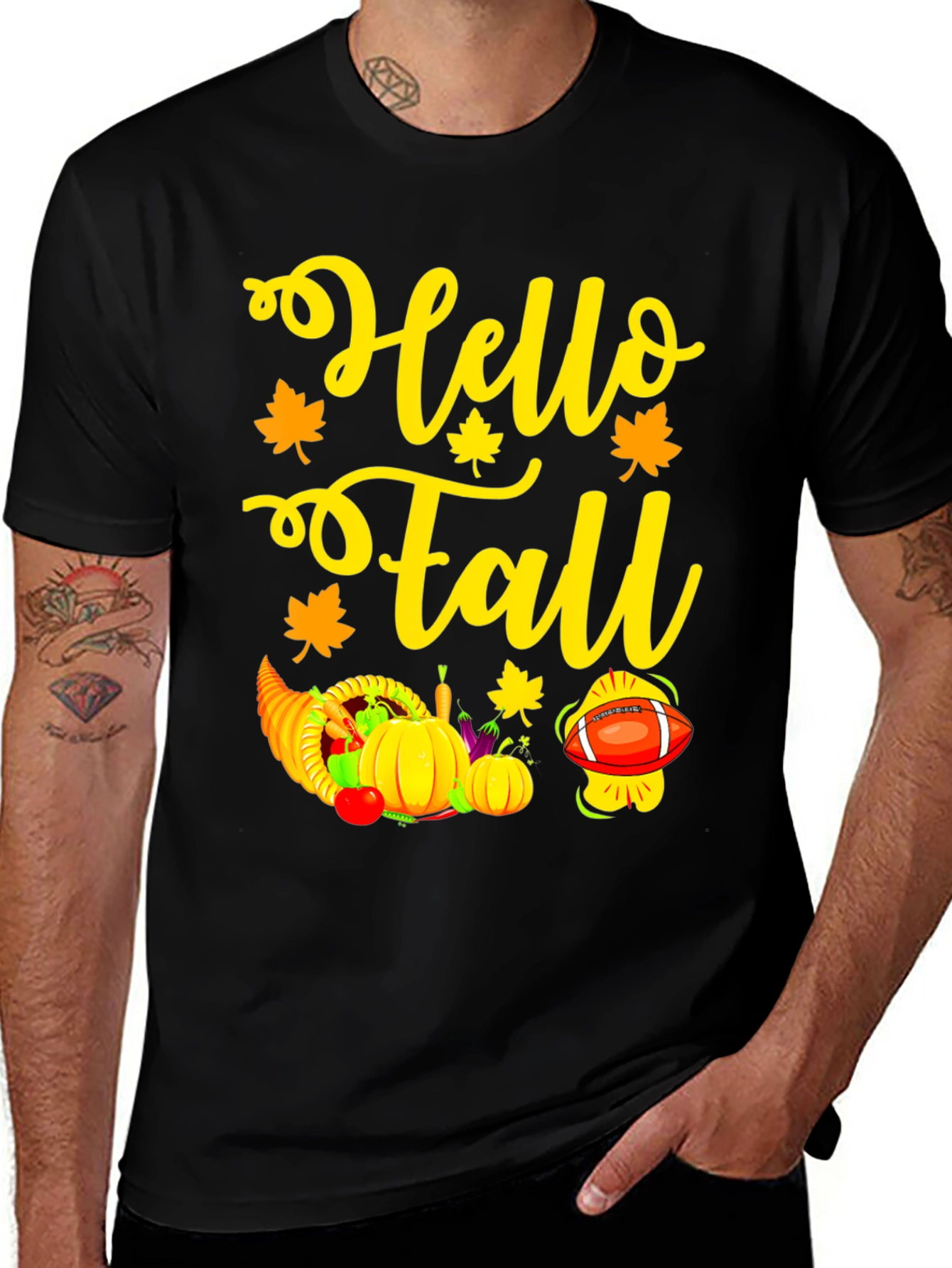Variant 29 of Hello Fall Thanksgiving Graphic T-Shirt