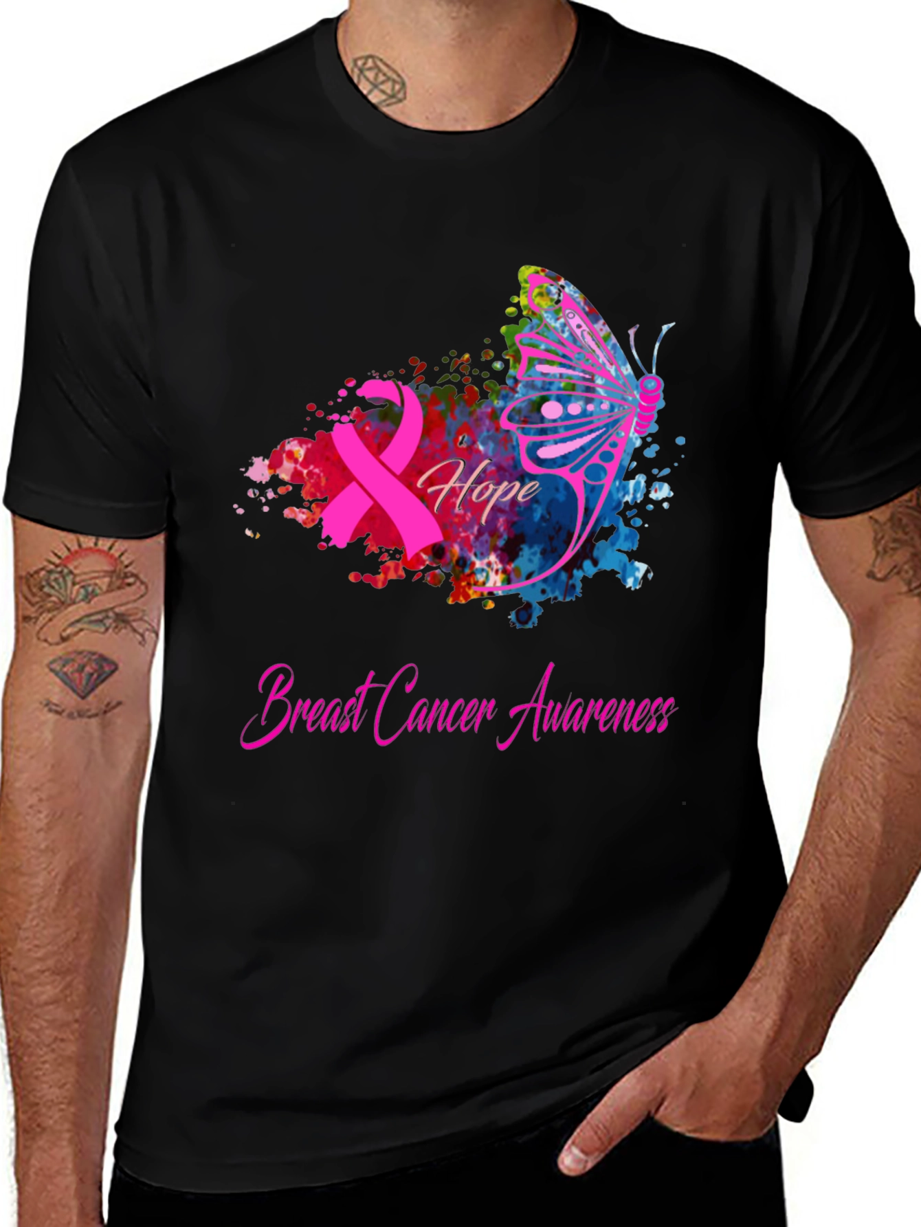 Variant 22 of Breast Cancer Awareness Hope Butterfly T-Shirt