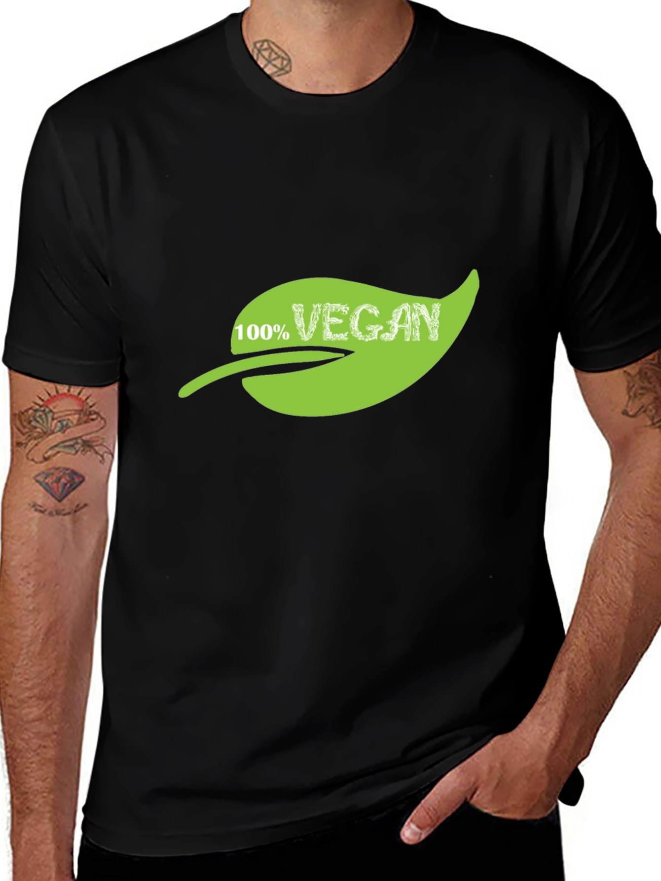 Variant 20 of Vegan 100% Leaf Graphic T-Shirt