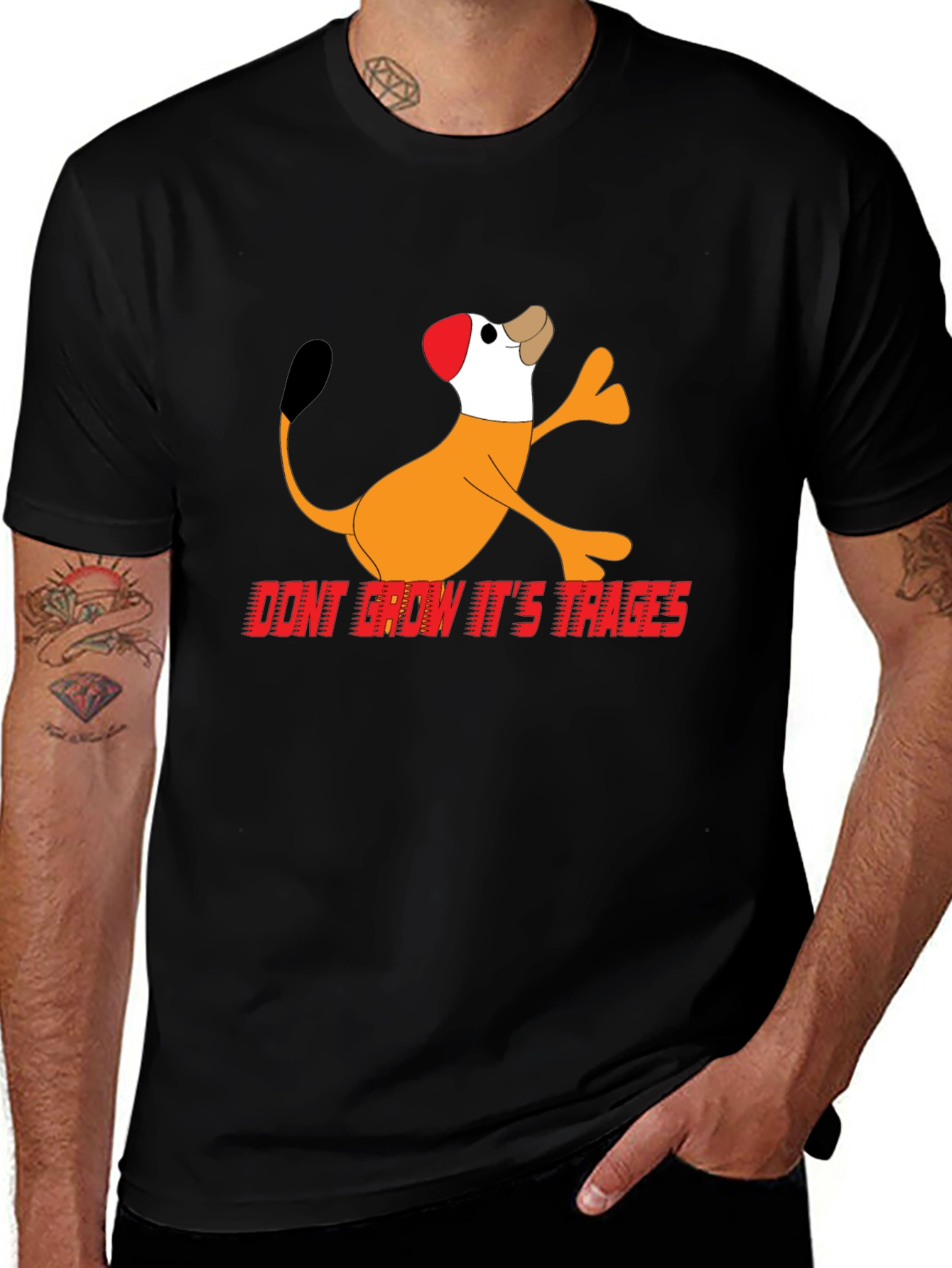 Variant 28 of Cartoon Dog Graphic T-Shirt - Funny Casual Tee