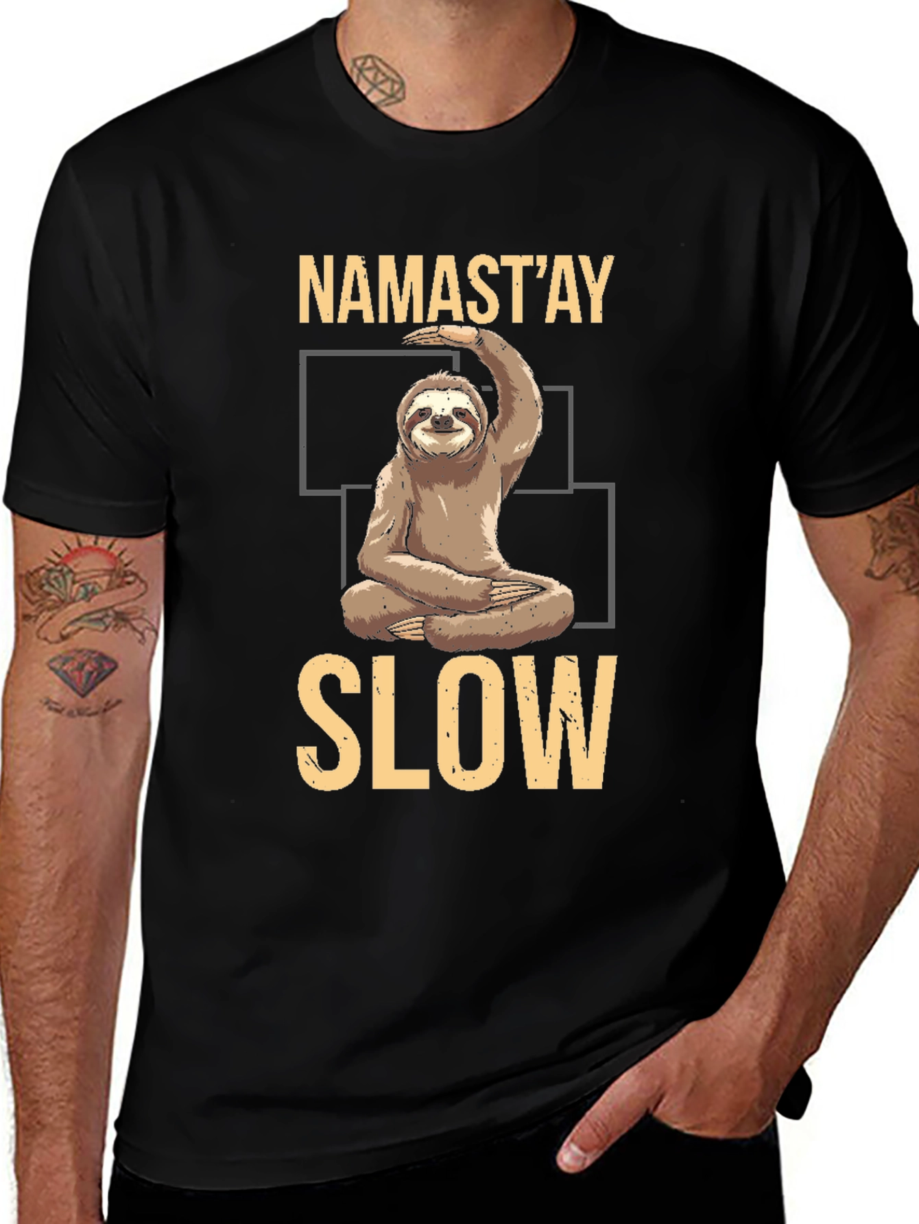 Variant 13 of Namast'ay Slow Sloth Yoga T-Shirt