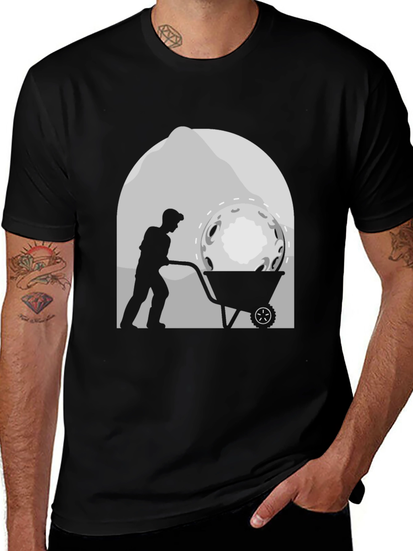 Variant 14 of Lunar Miner T-Shirt - Novelty Graphic Tee