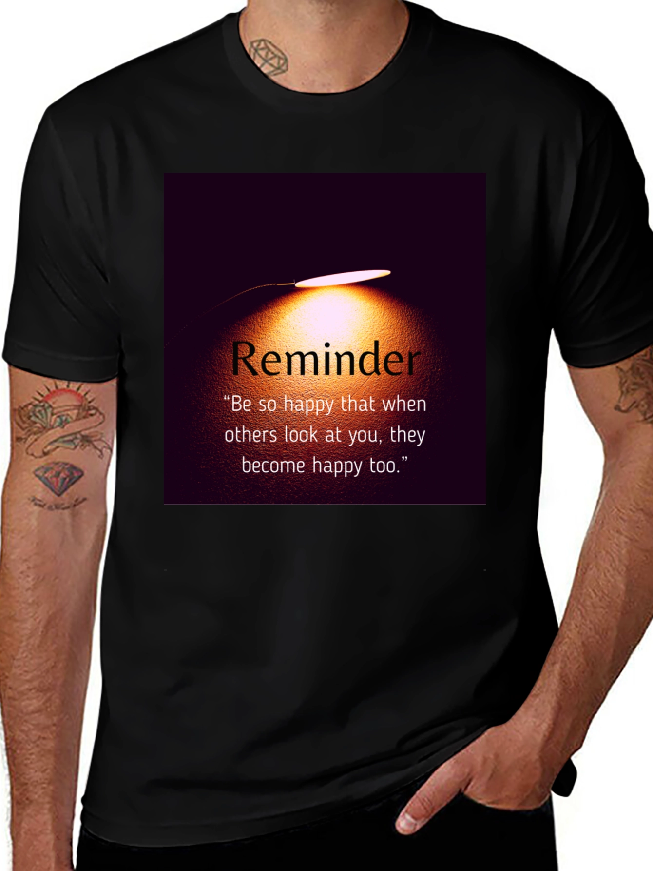 Variant 20 of Reminder Graphic Black T-Shirt