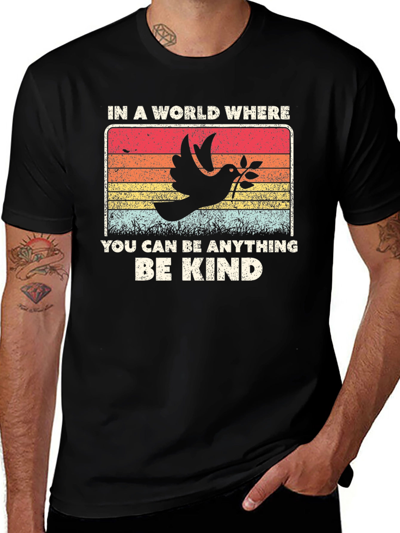 Variant 30 of Be Kind Graphic Tee - Dove Peace T-Shirt