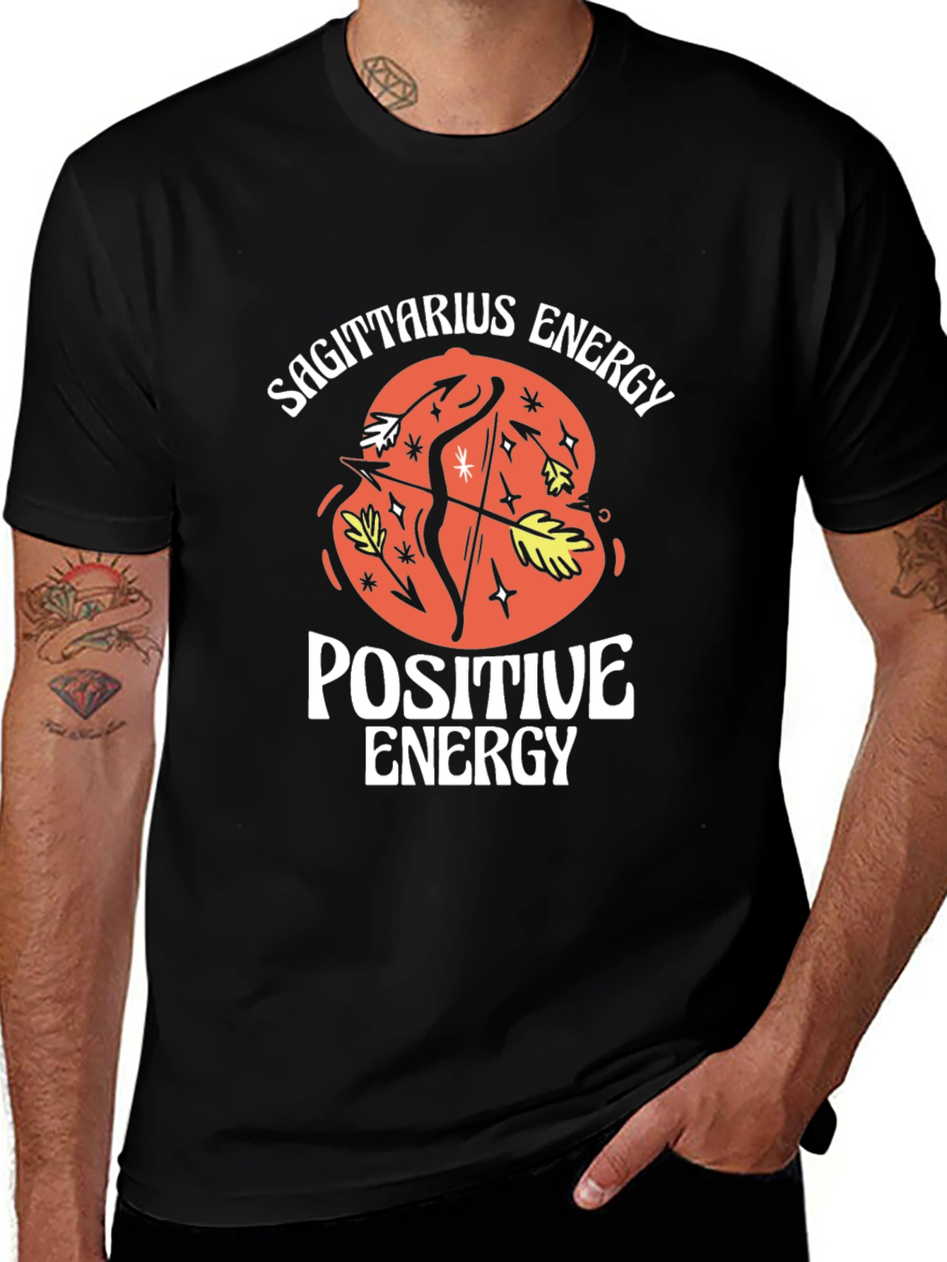 Sagittarius Energy Positive Vibes Graphic Tee