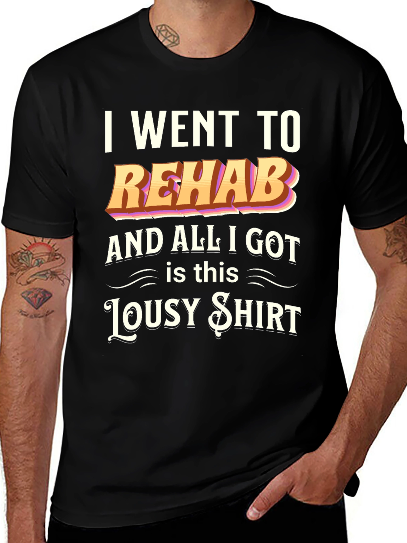 Variant 26 of Rehab Lousy Shirt Black T-Shirt
